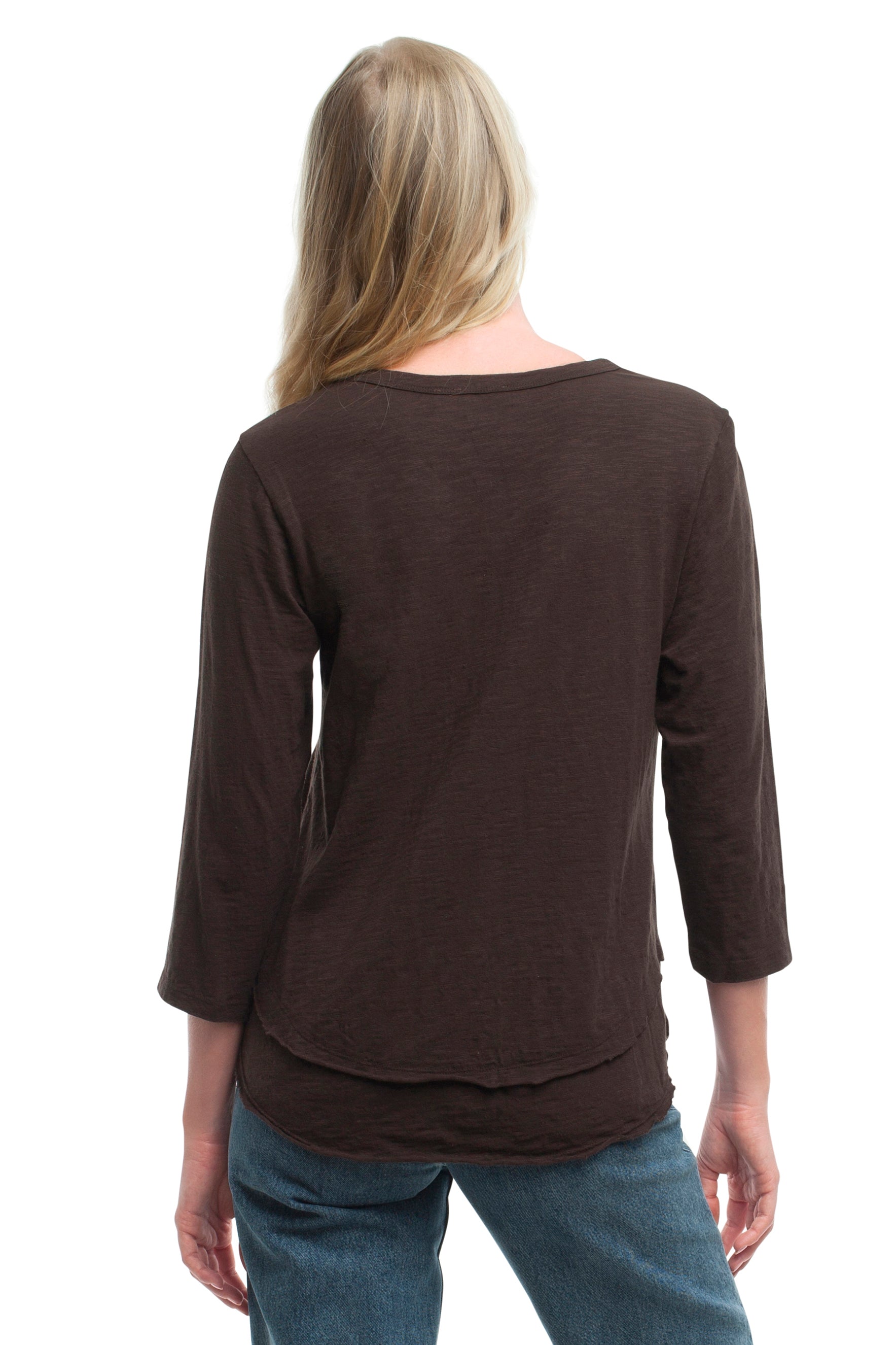 3/4 Sleeve Mock Layer