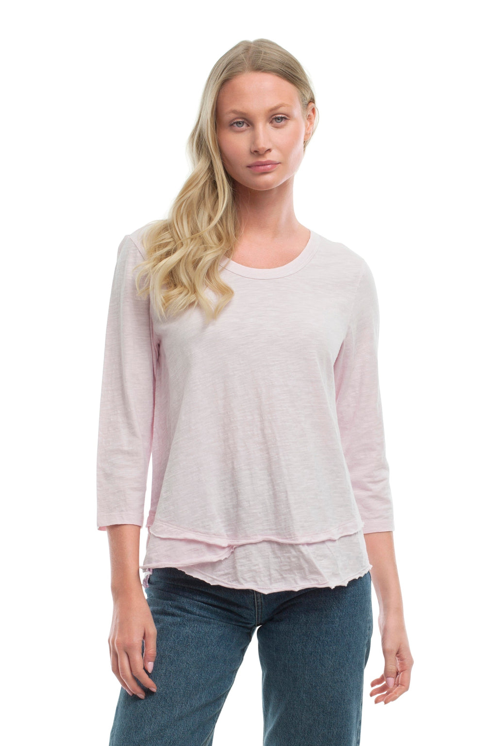 3/4 Sleeve Mock Layer