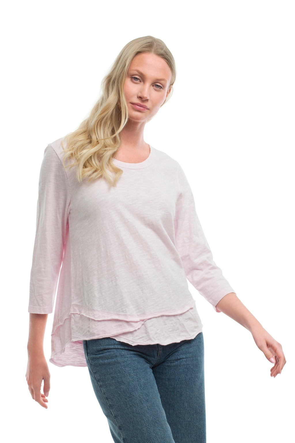 3/4 Sleeve Mock Layer