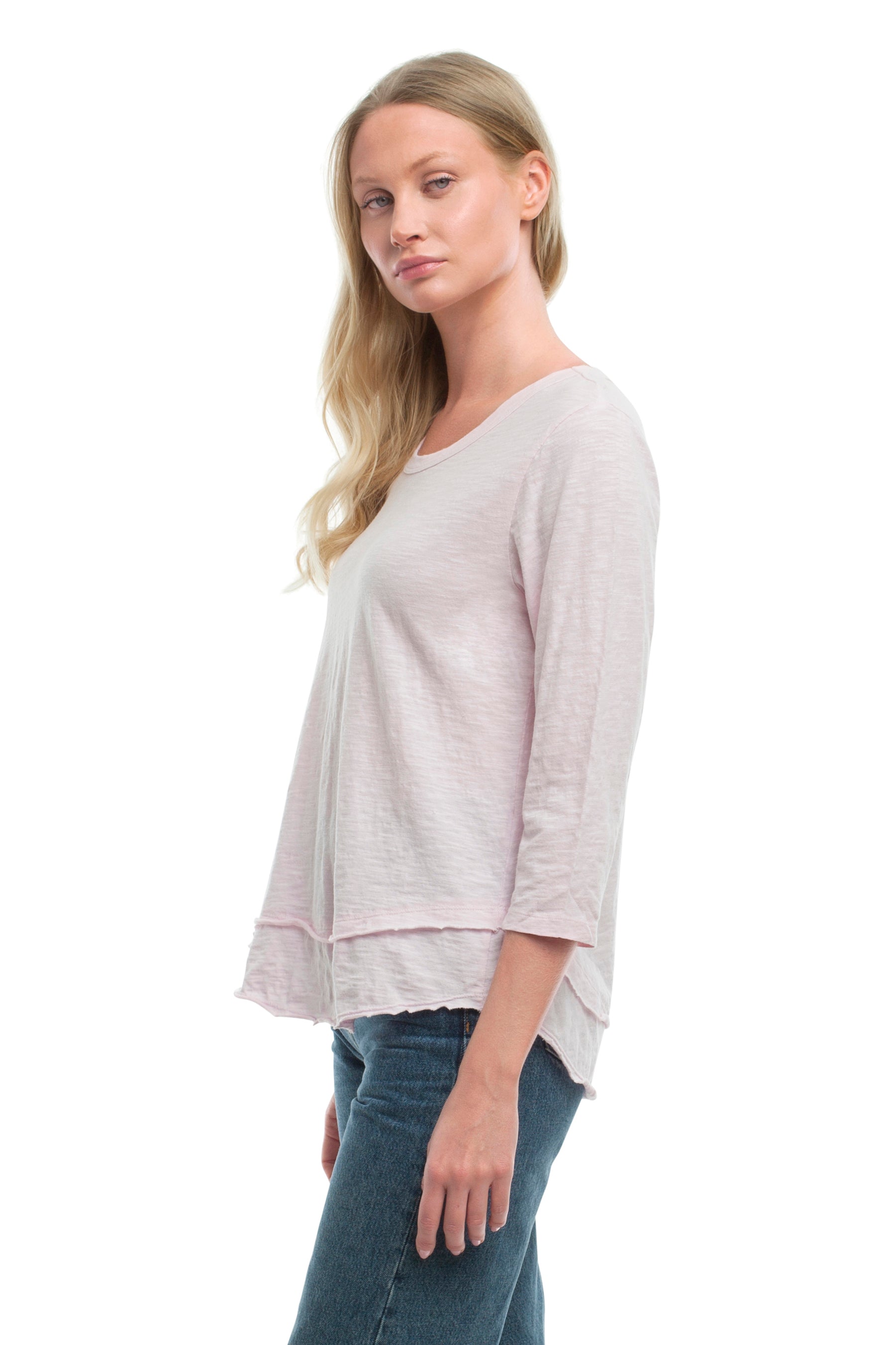 3/4 Sleeve Mock Layer