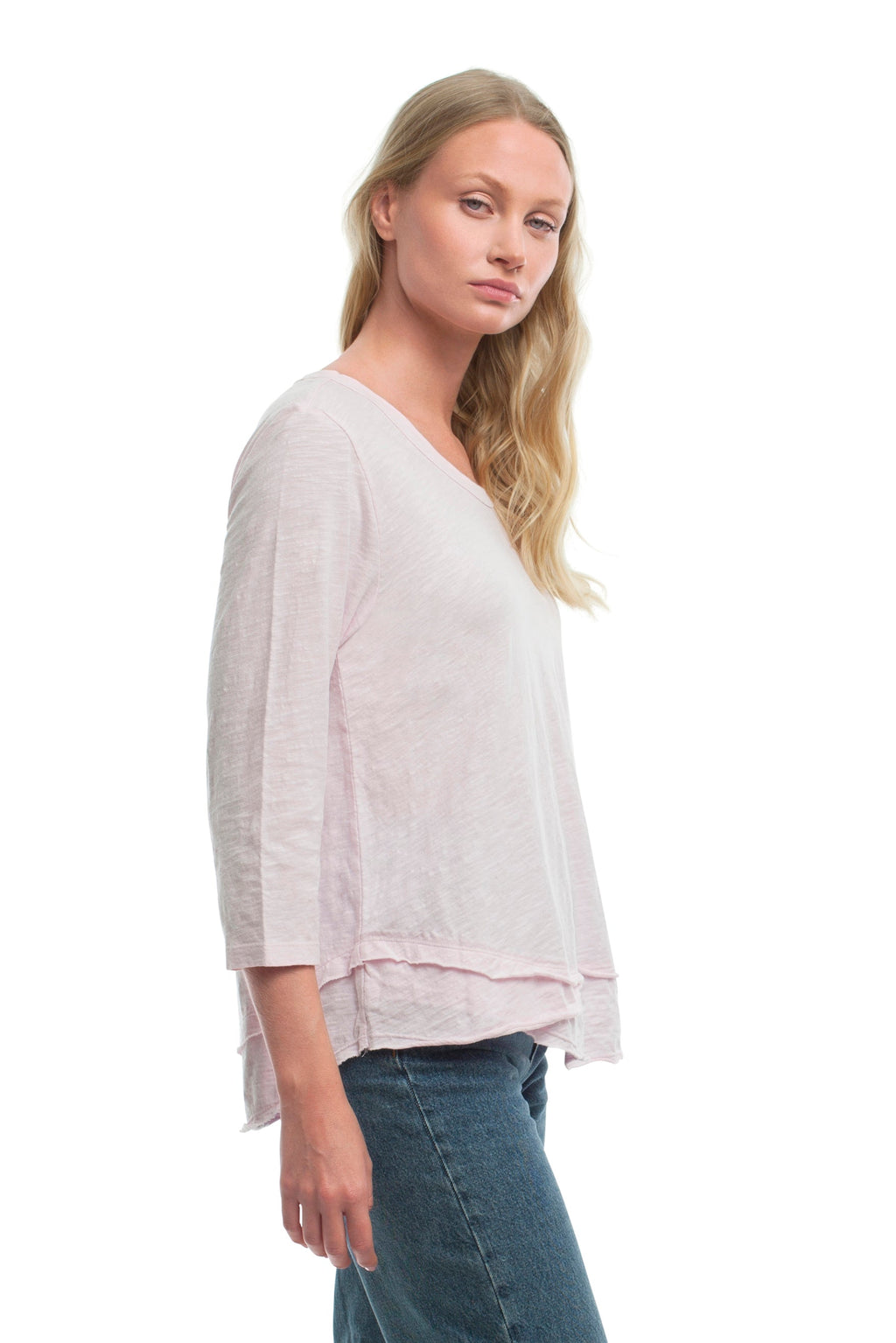 3/4 Sleeve Mock Layer