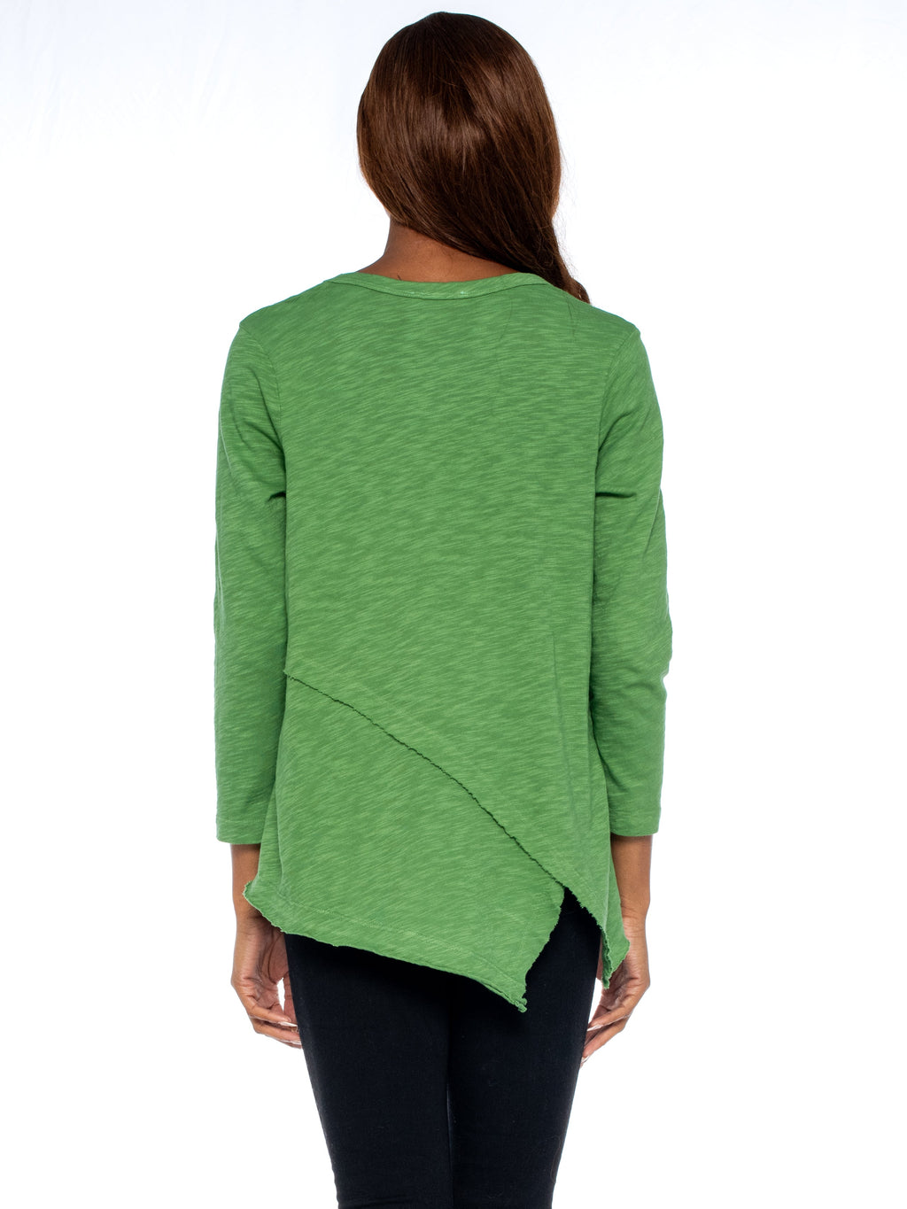Crew 3/4 Sleeve EZ Cross Over Hem Shirt