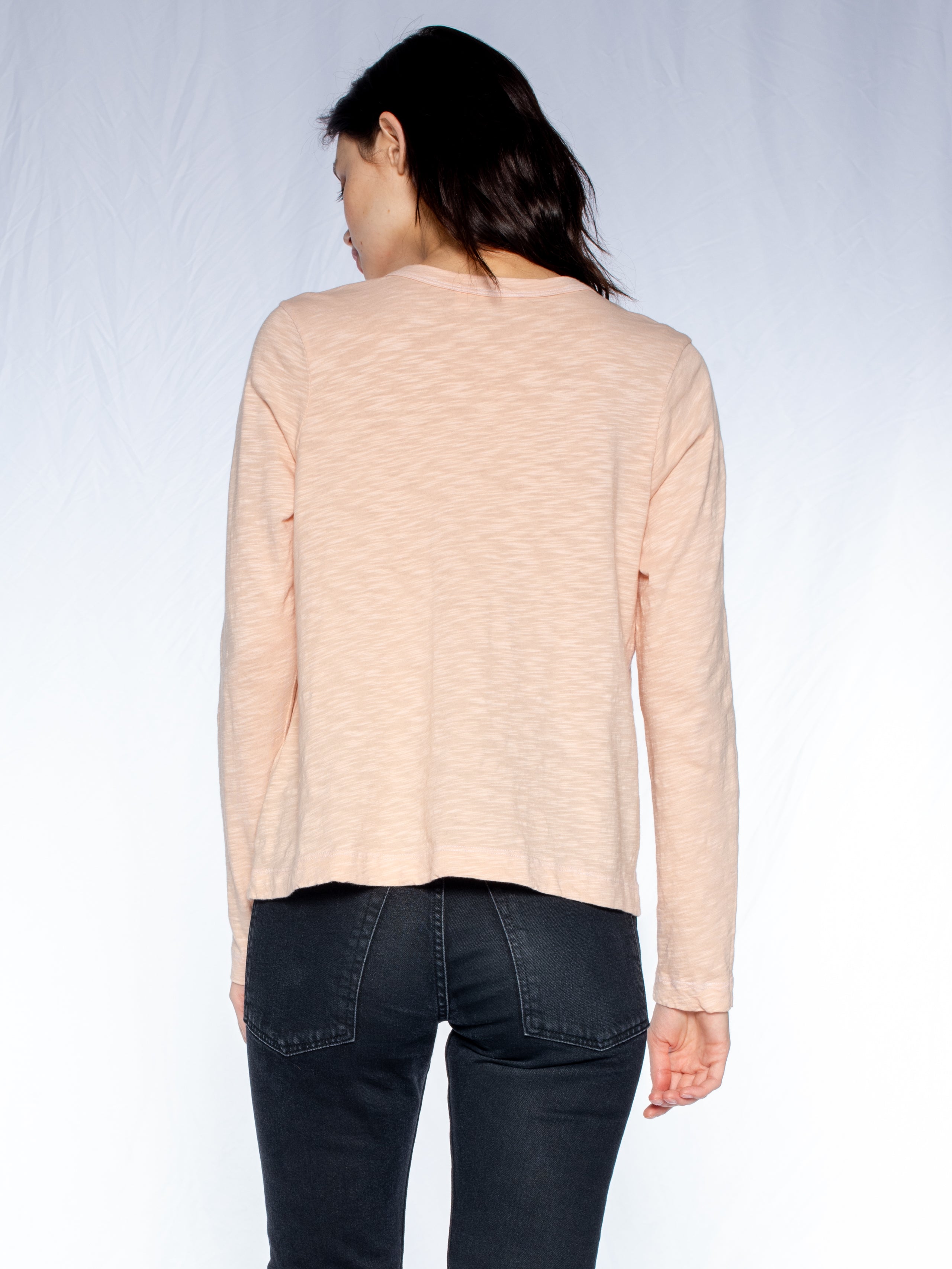 V-Neck Long Sleeve Baby Baby Fit Tee
