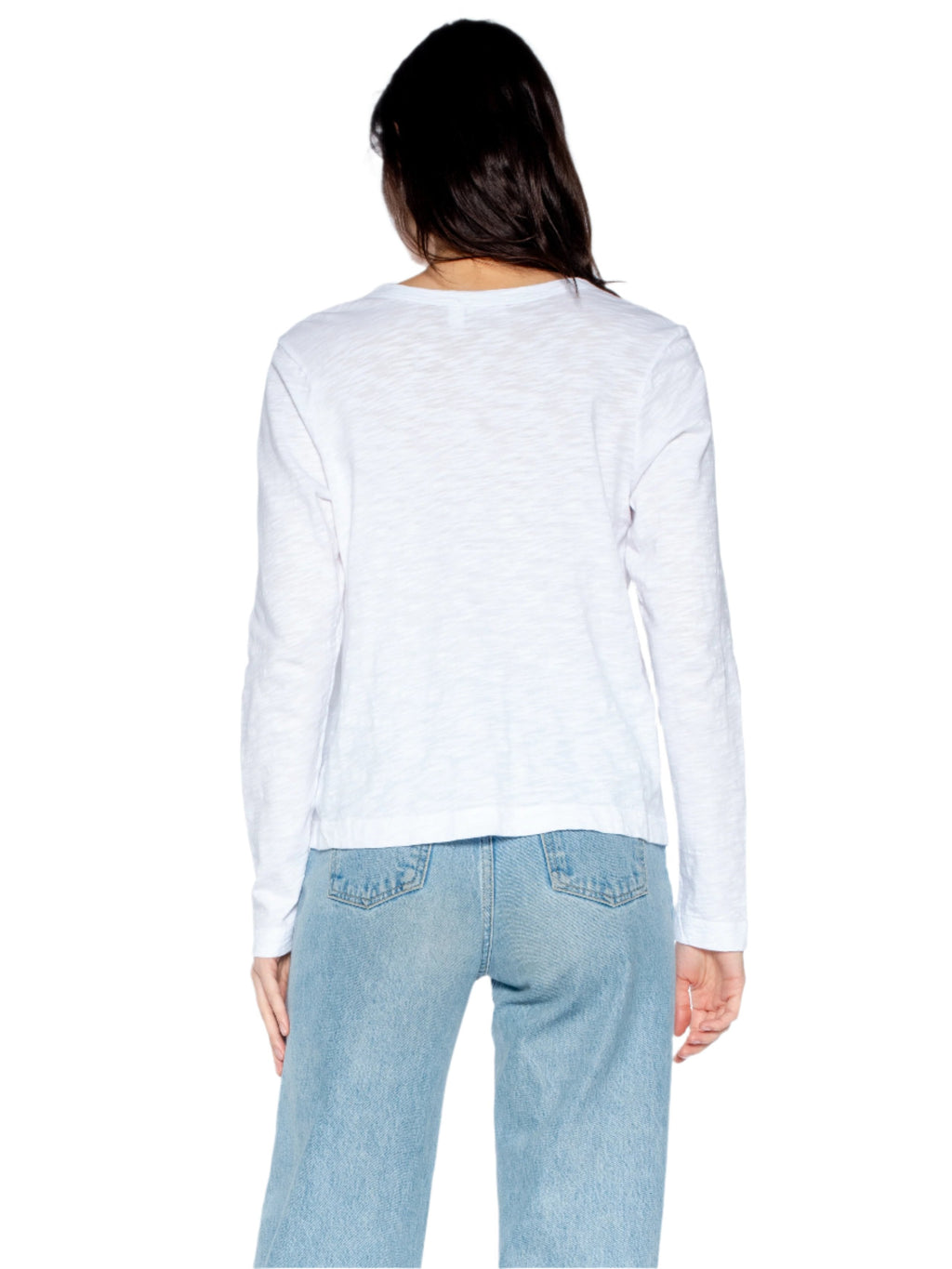 V-Neck Long Sleeve Baby Baby Fit Tee