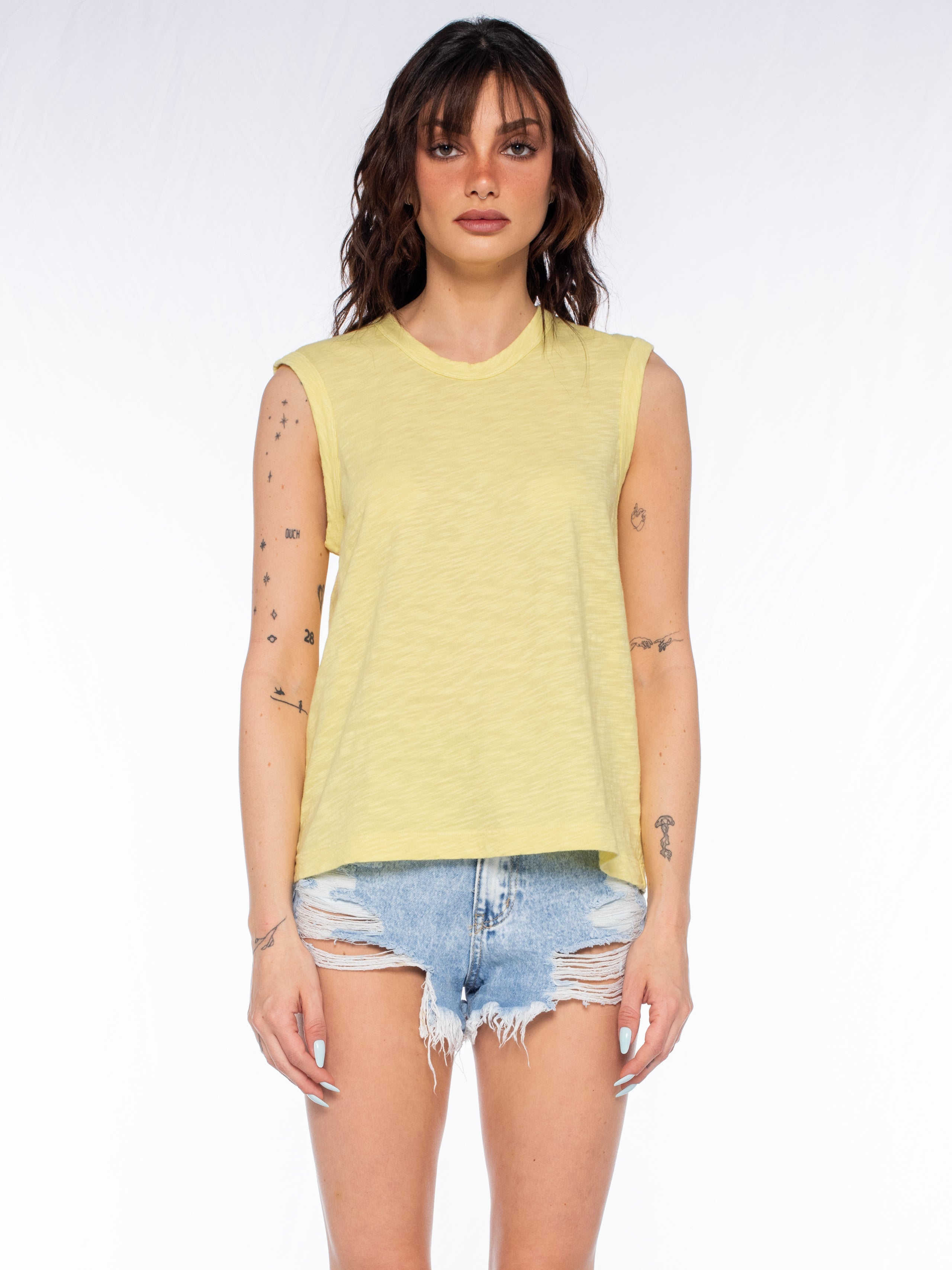 Slim Fit Sleeveless Shell Top