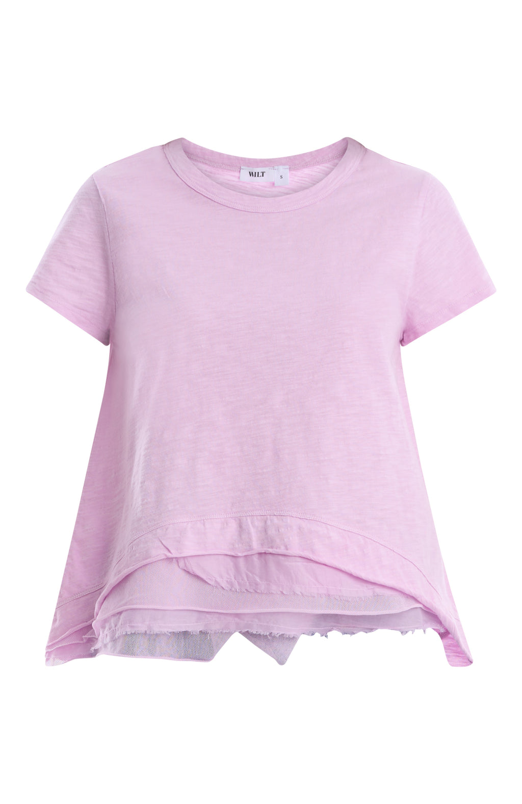 Boxy short sleeve mixed hem