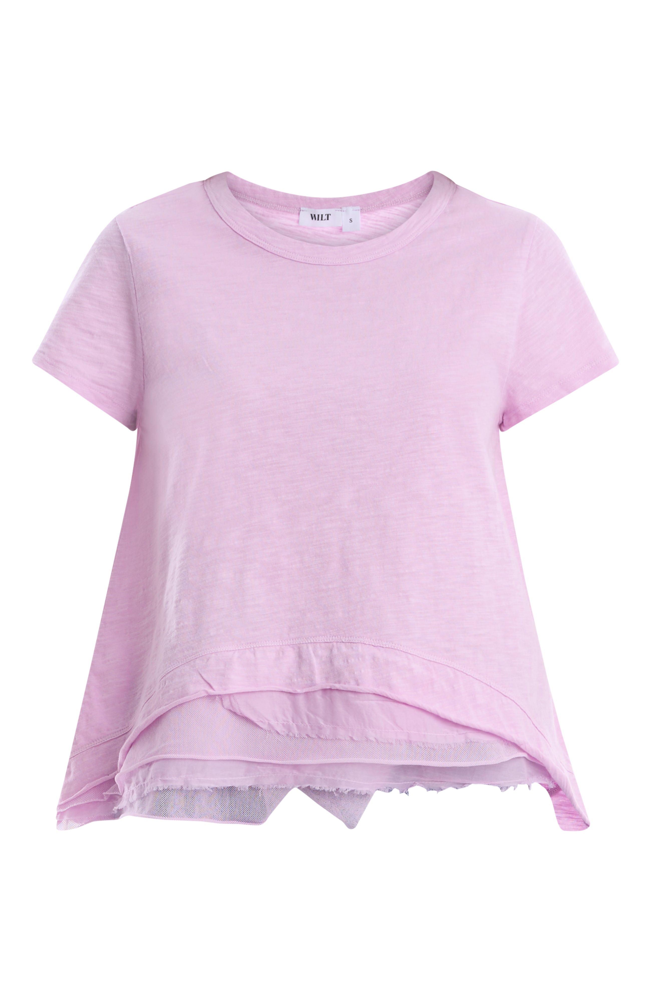 Boxy short sleeve mixed hem