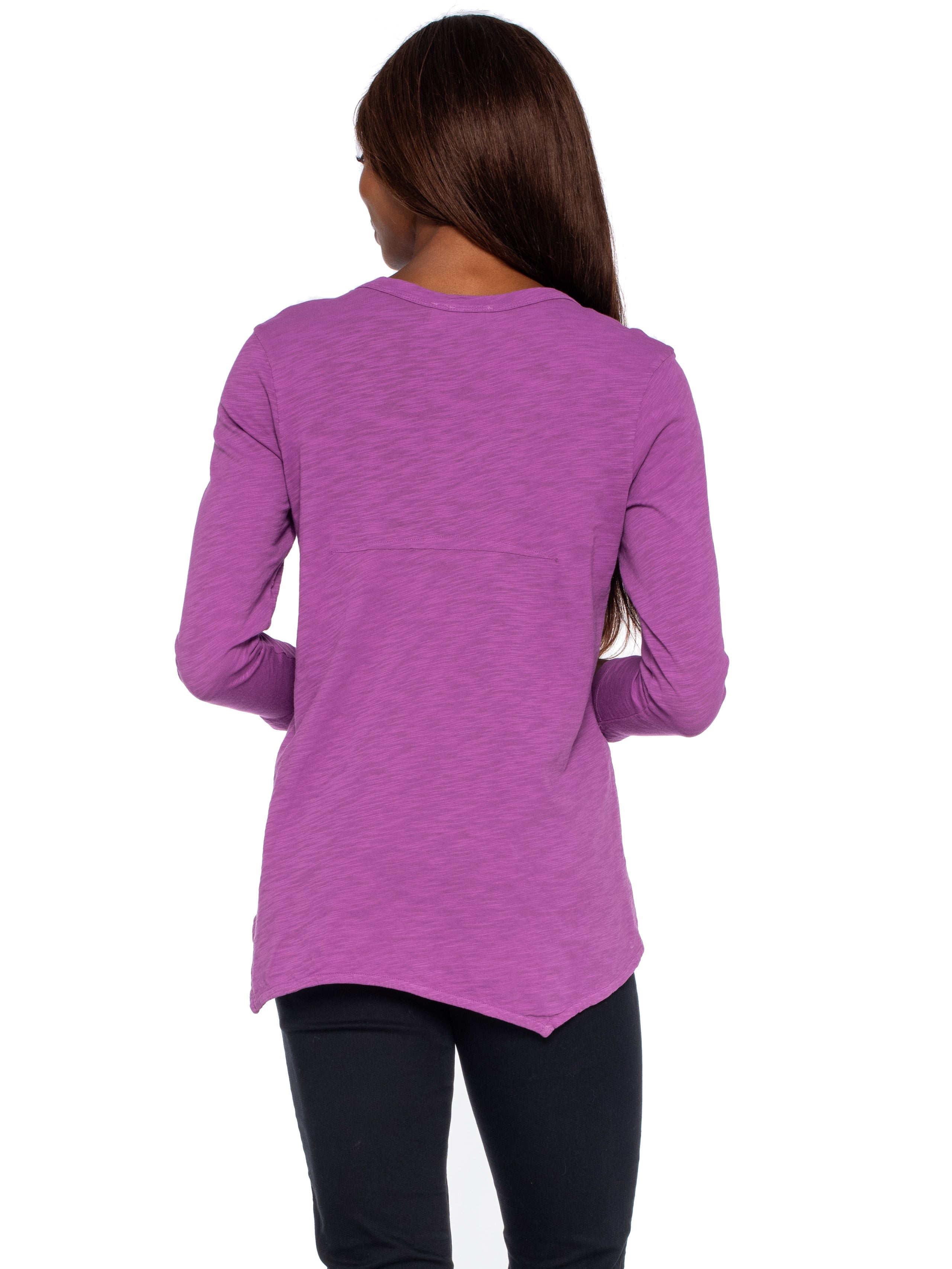 Scoopy Neck 3/4 Sleeve Boyfriend Tee