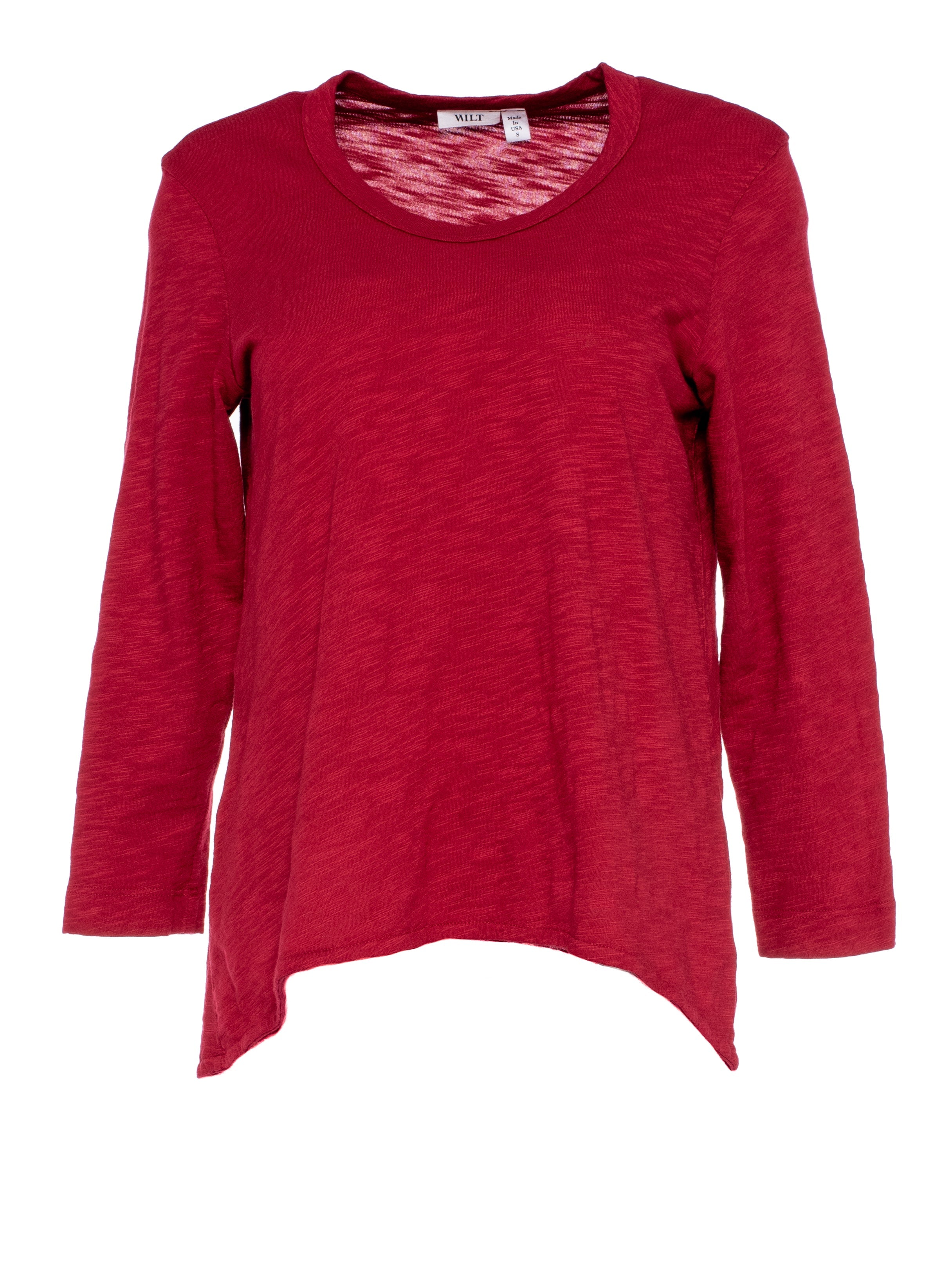 Scoopy Neck 3/4 Sleeve Boyfriend Tee