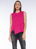 Crossover Hem Shirttail Shell