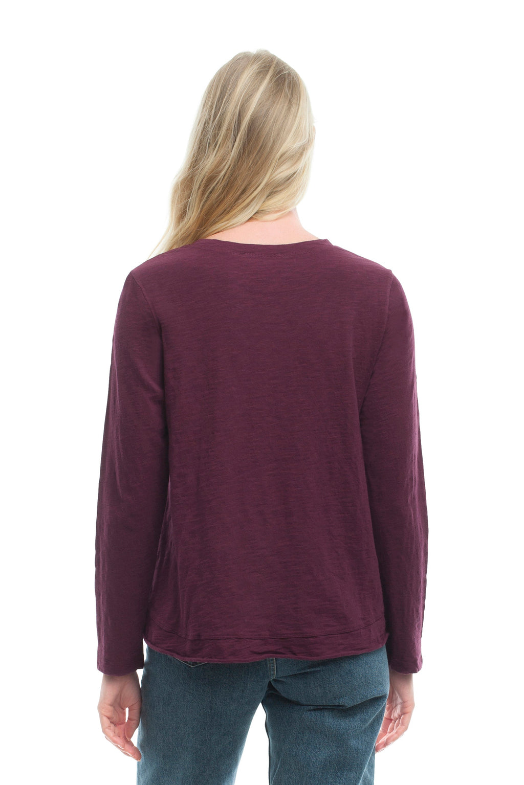 Boxy Mixed Fabric Hem