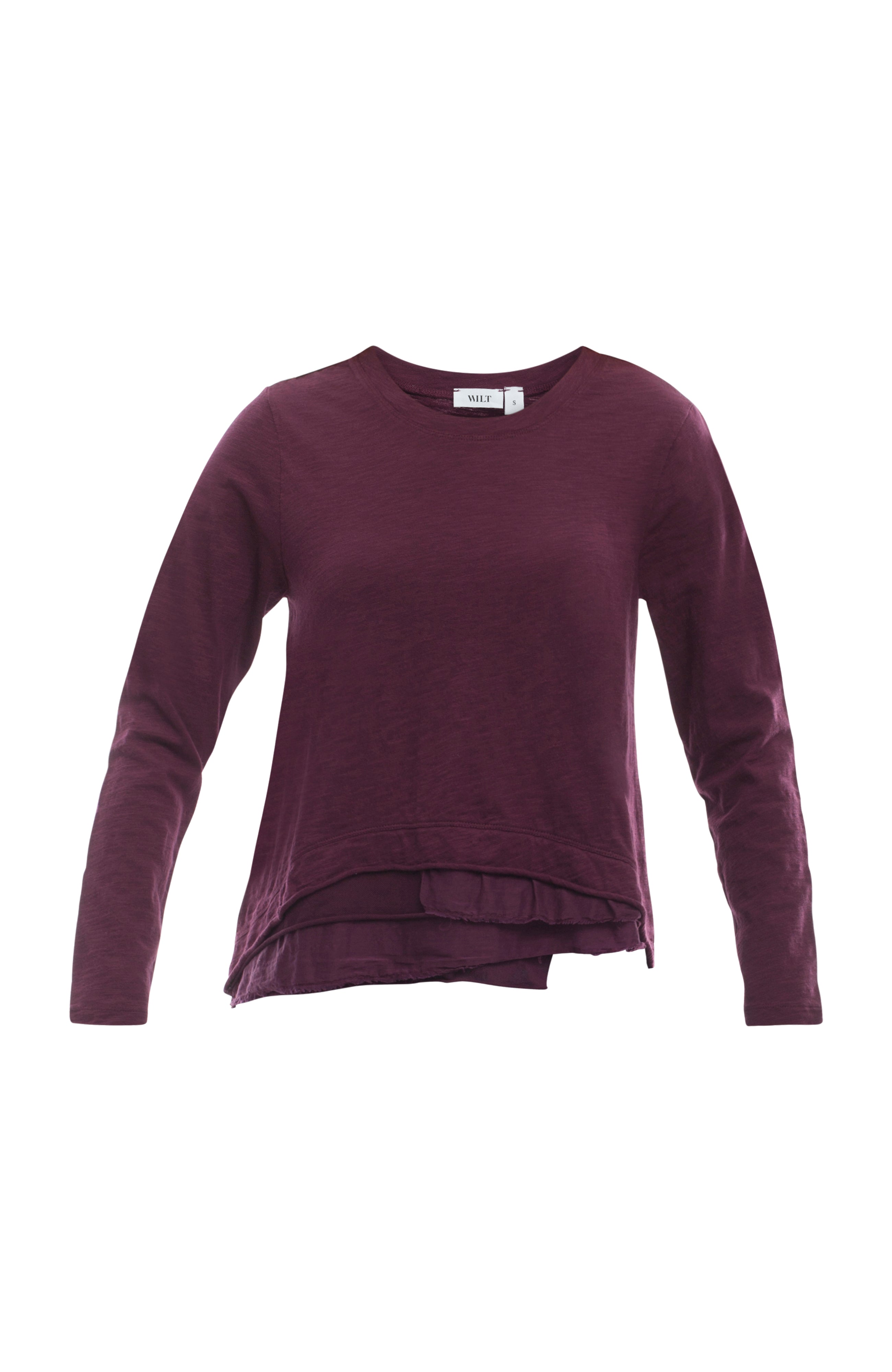 Boxy Mixed Fabric Hem