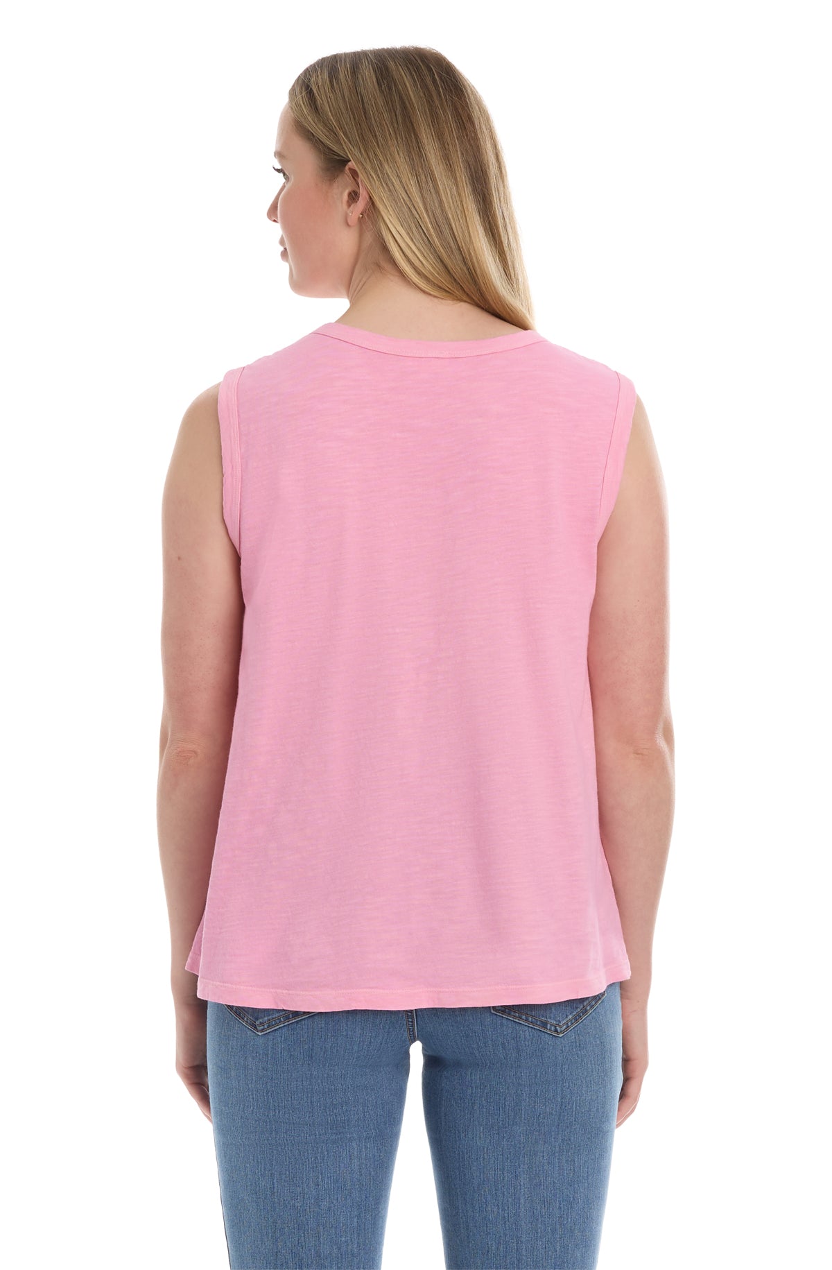 Shell with lace yoke