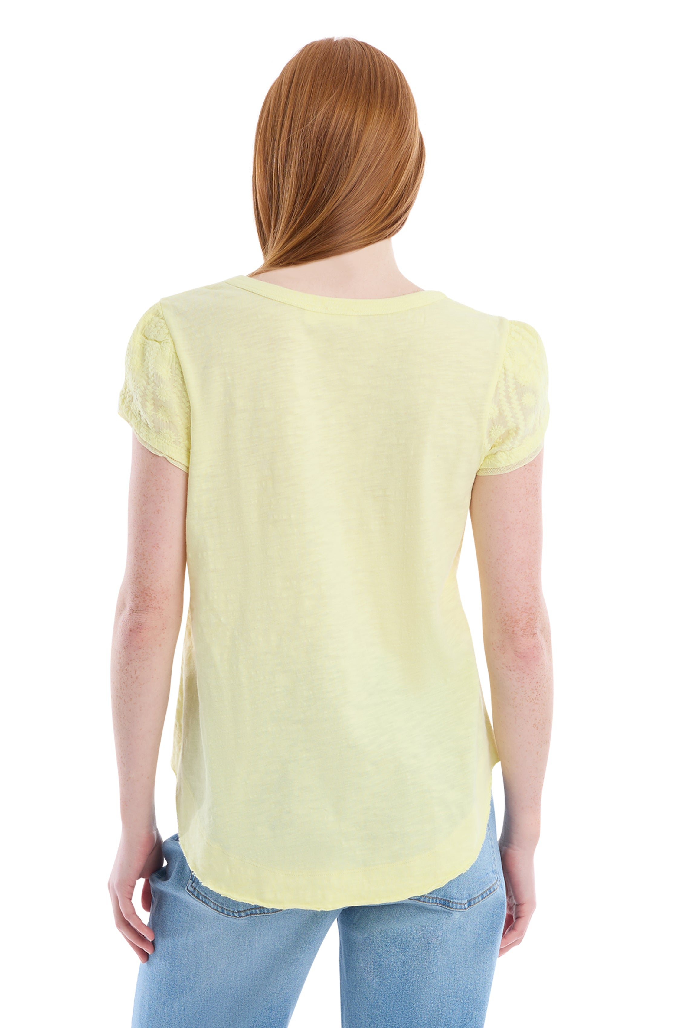 Eyelet overlap cap sleeve