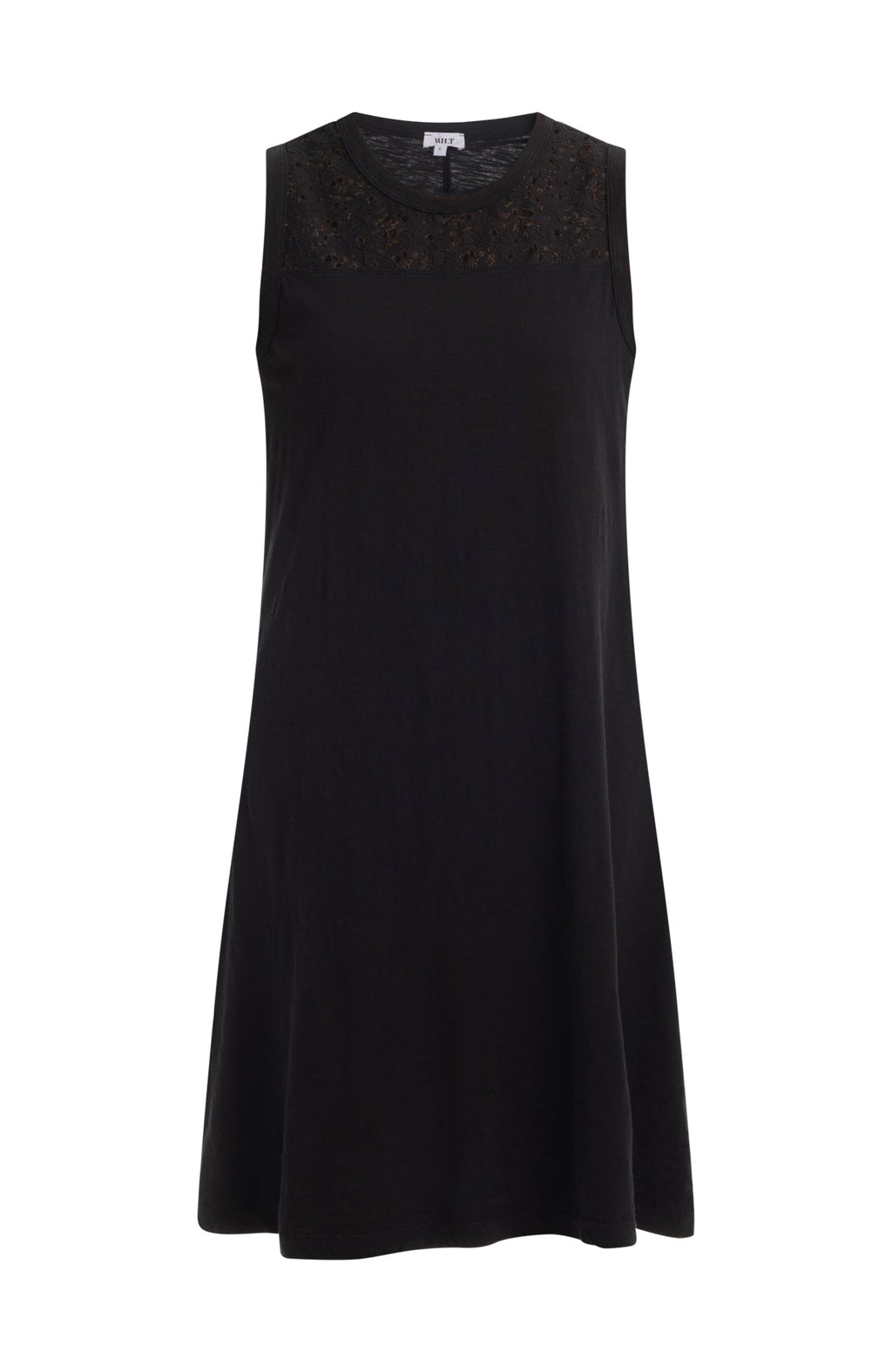 Sleeveless lace yoke dress