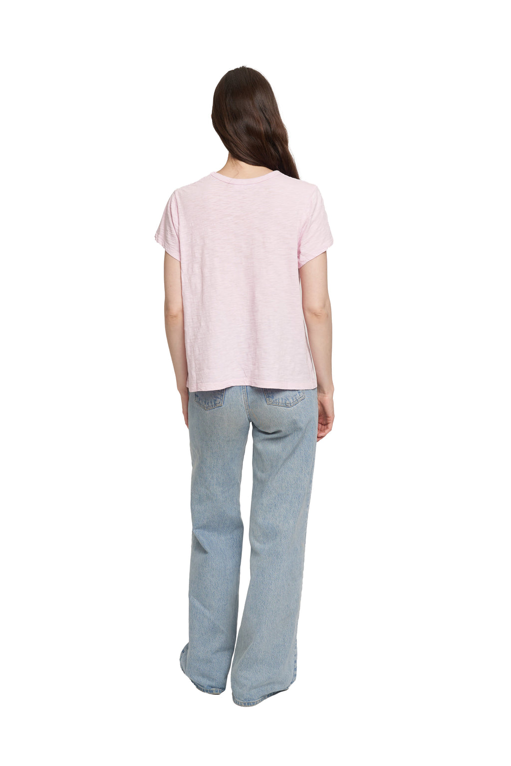 Easy Short Sleeve Crew Lace Yoke
