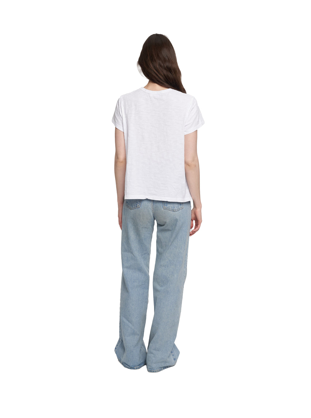 Easy Short Sleeve Crew Lace Yoke