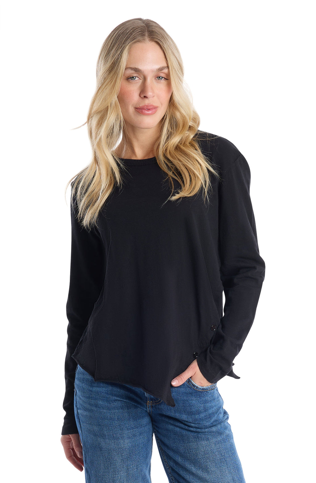 Long Sleeve with Asymmetrical Hem