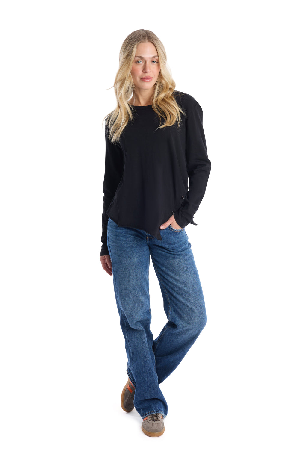 Long Sleeve with Asymmetrical Hem