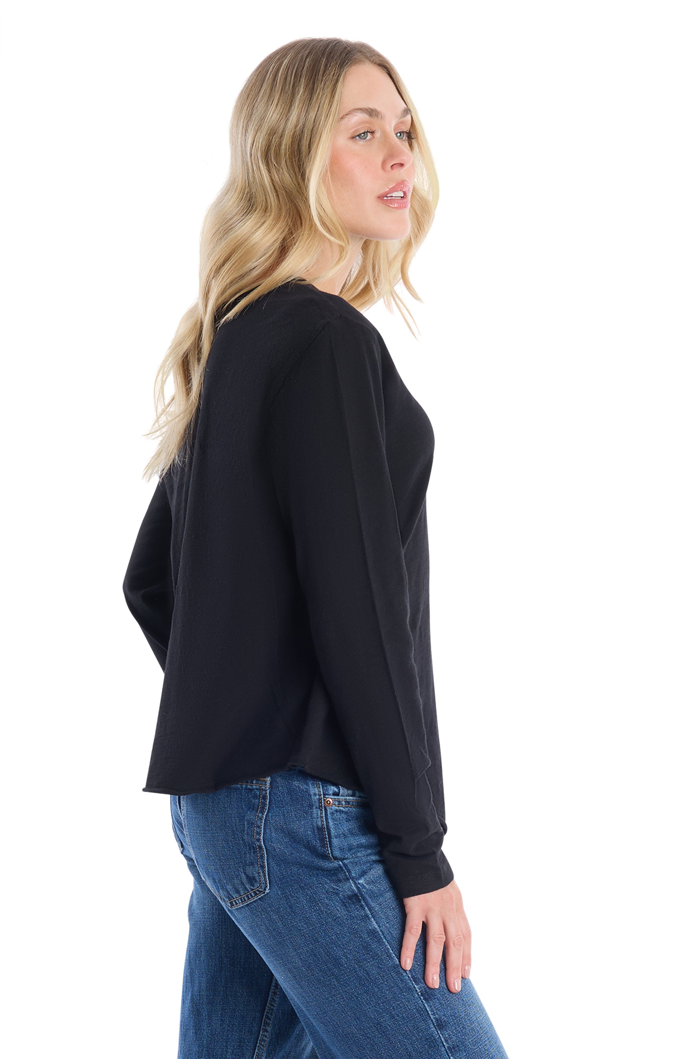 Long Sleeve with Asymmetrical Hem