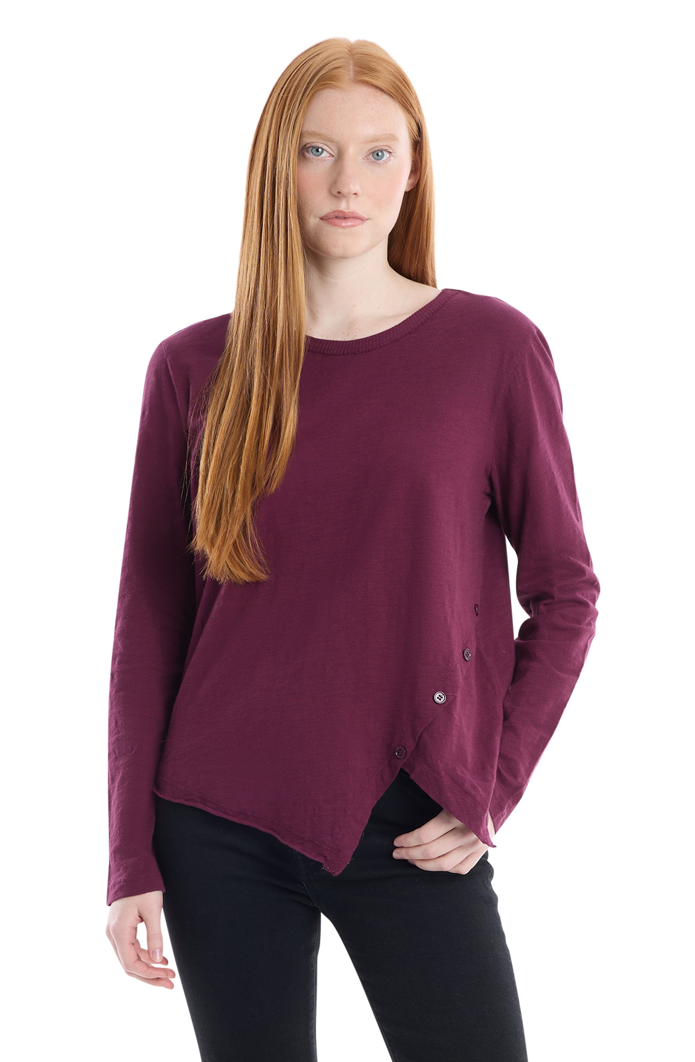 Long Sleeve with Asymmetrical Hem
