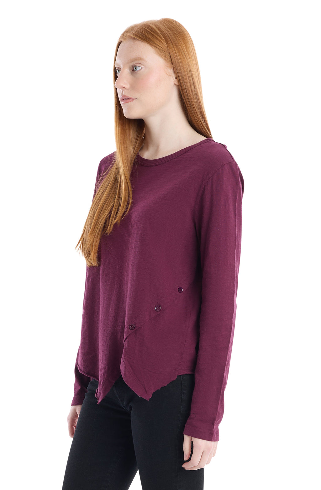 Long Sleeve with Asymmetrical Hem