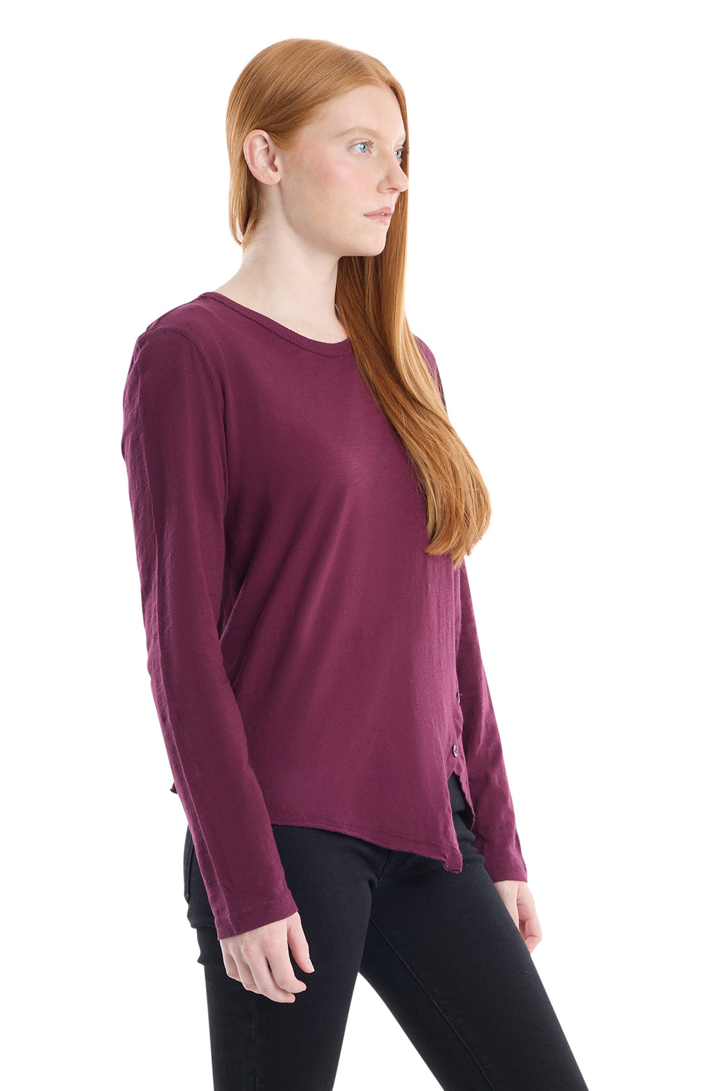 Long Sleeve with Asymmetrical Hem
