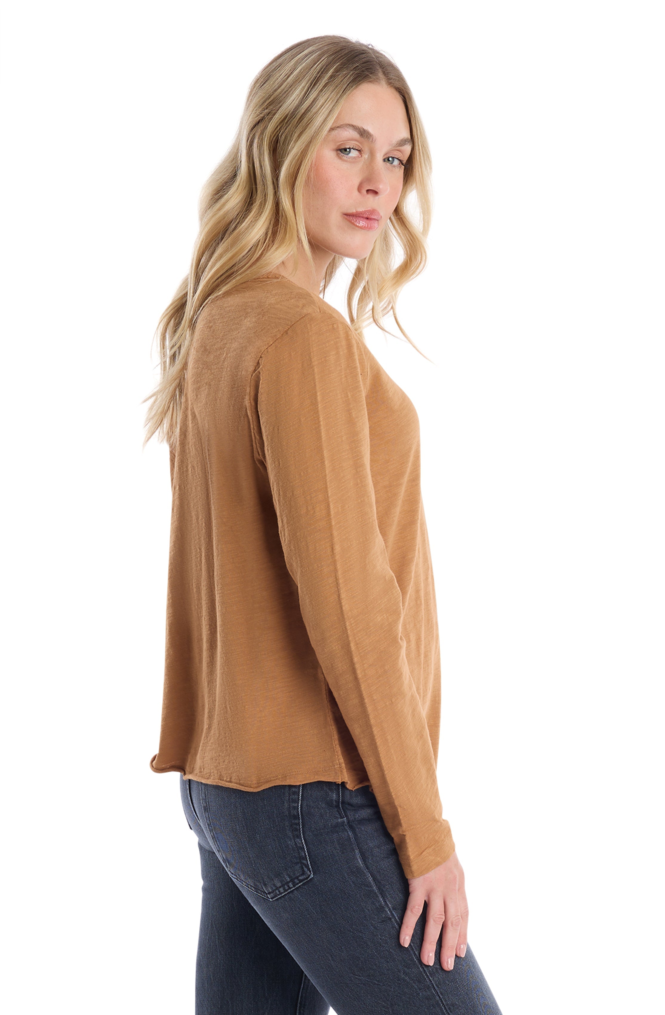 Long Sleeve with Asymmetrical Hem