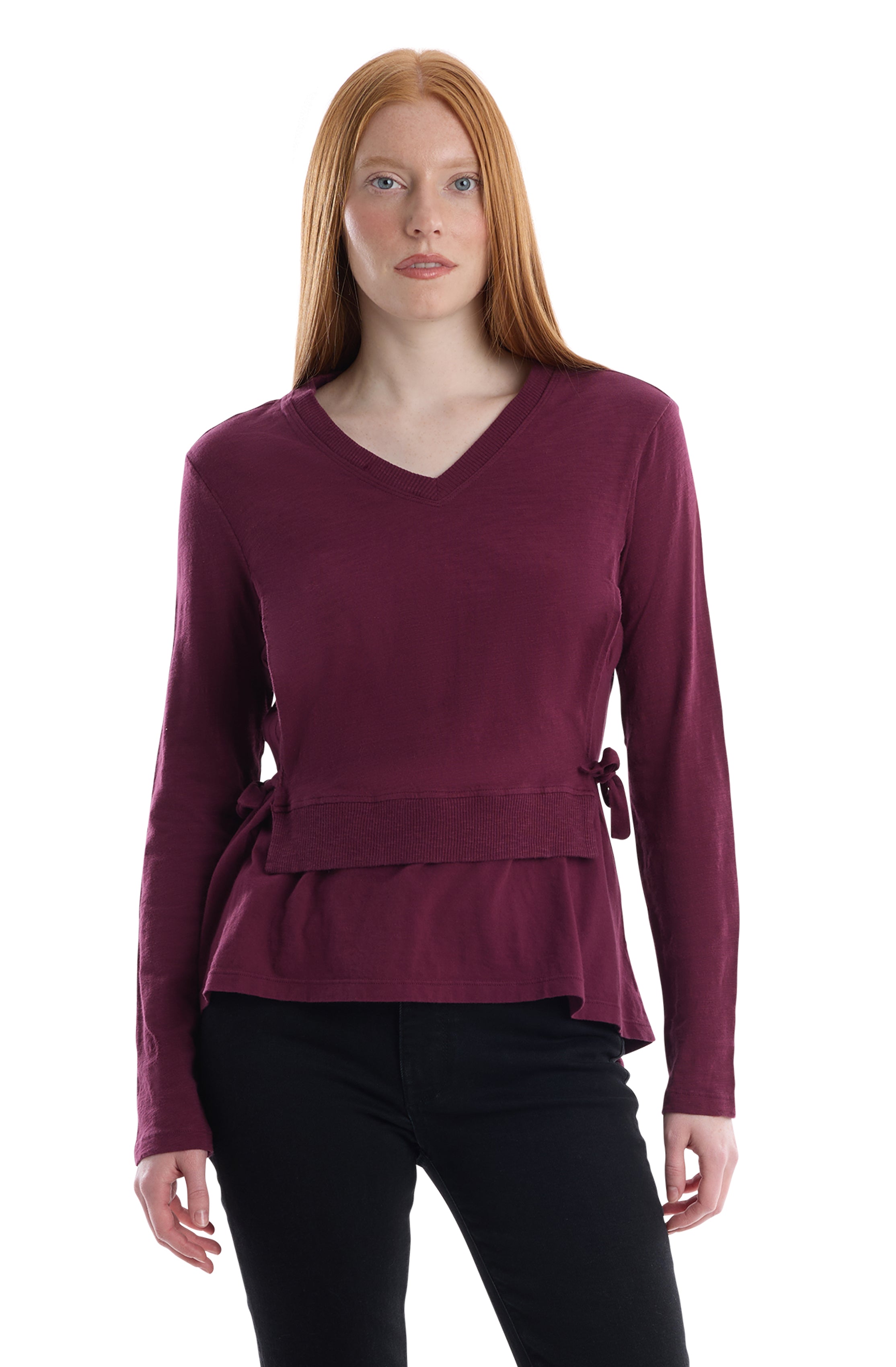 Mixed Media Double Layer Long Sleeve