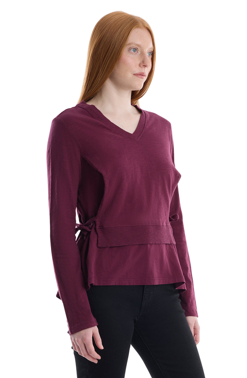 Mixed Media Double Layer Long Sleeve