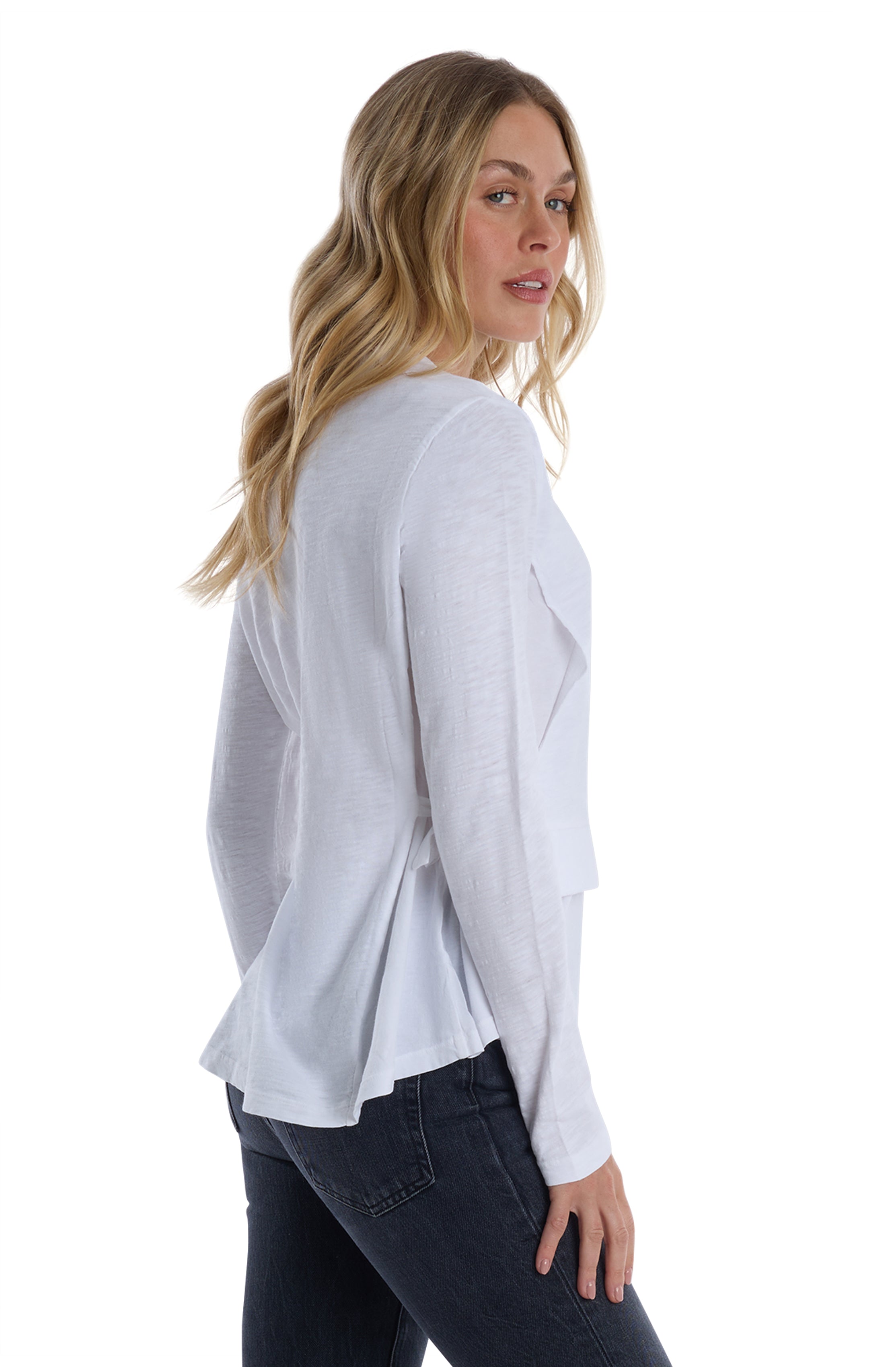 Mixed Media Double Layer Long Sleeve