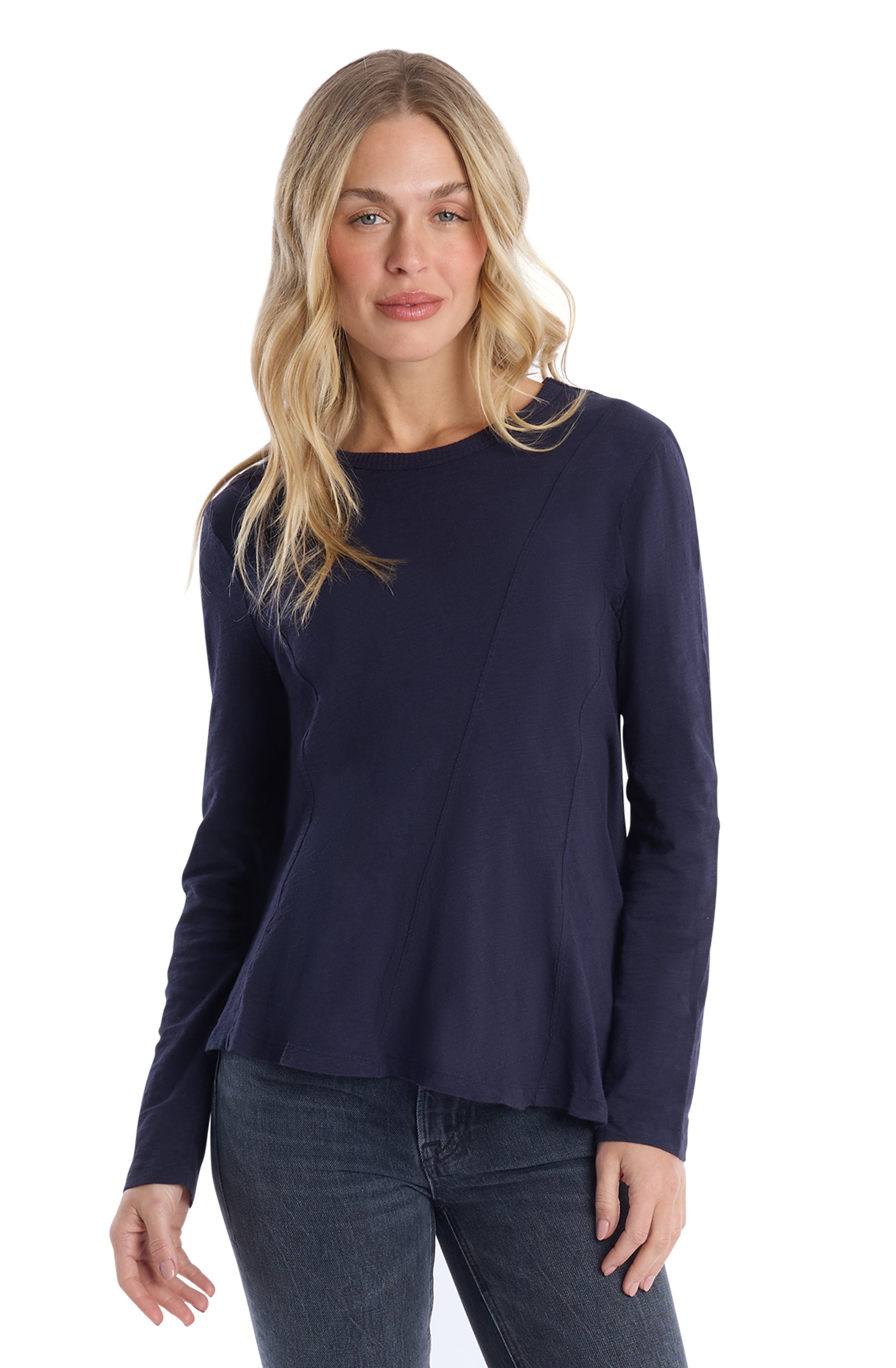 Round Neck Long Sleeve Tee