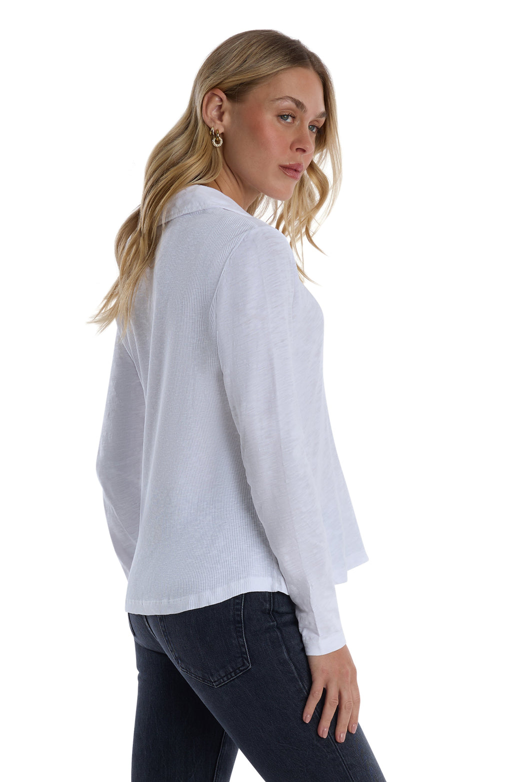 Scoop Neck Long Sleeve Polo