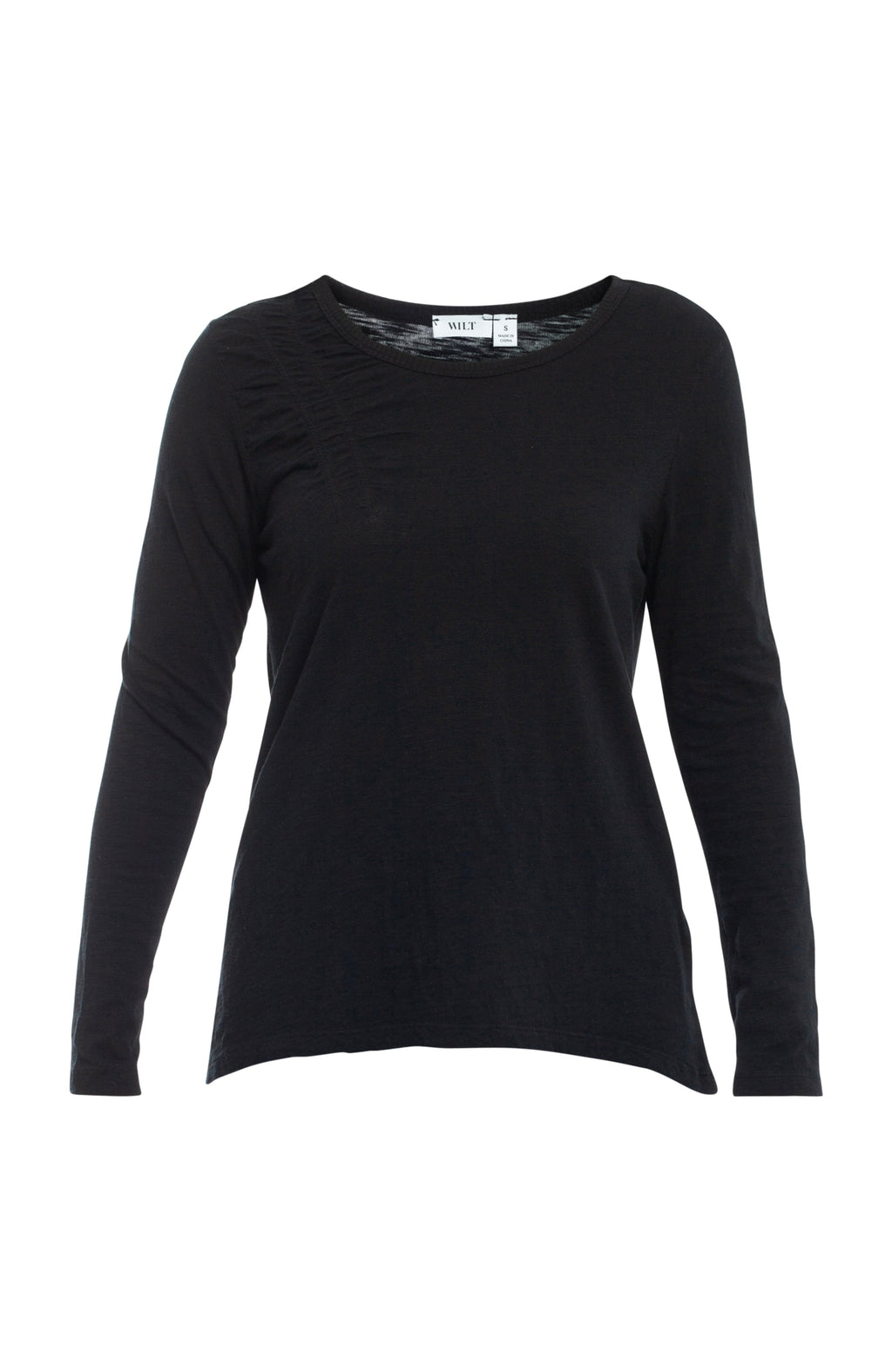 Wide Neck Long Sleeve Tee