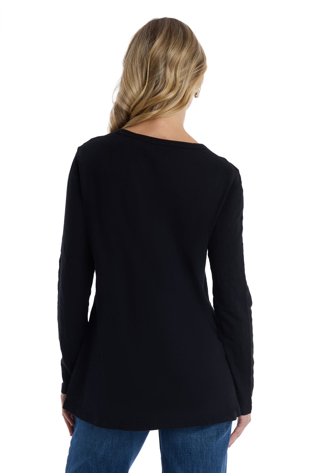 Wide Neck Long Sleeve Tee