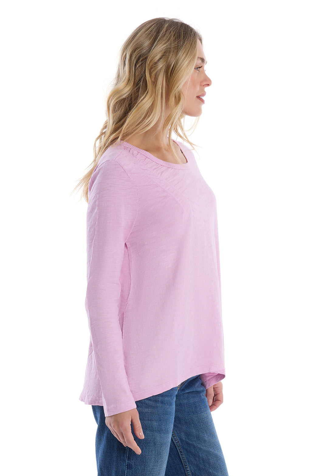 Wide Neck Long Sleeve Tee