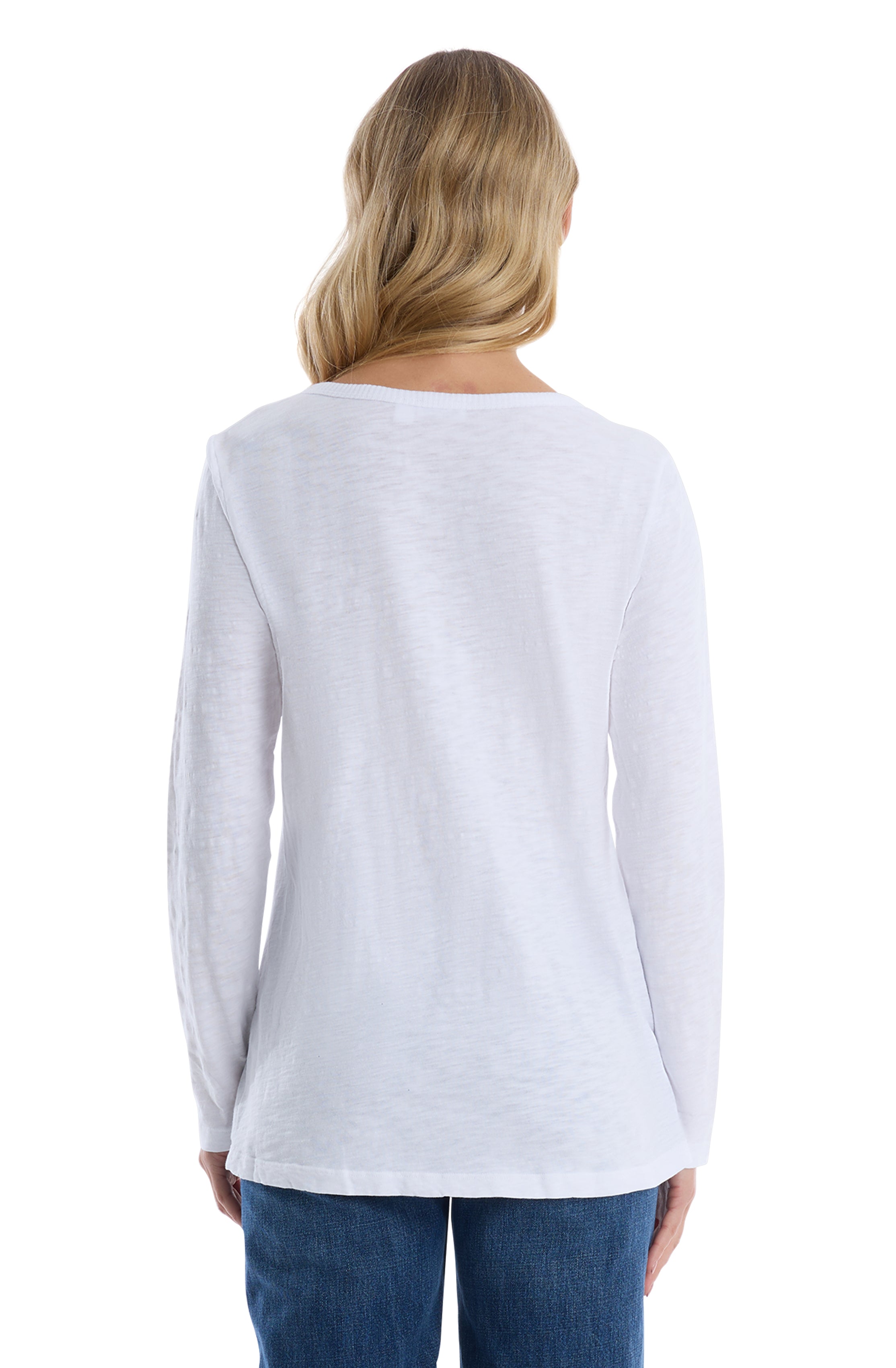 Wide Neck Long Sleeve Tee