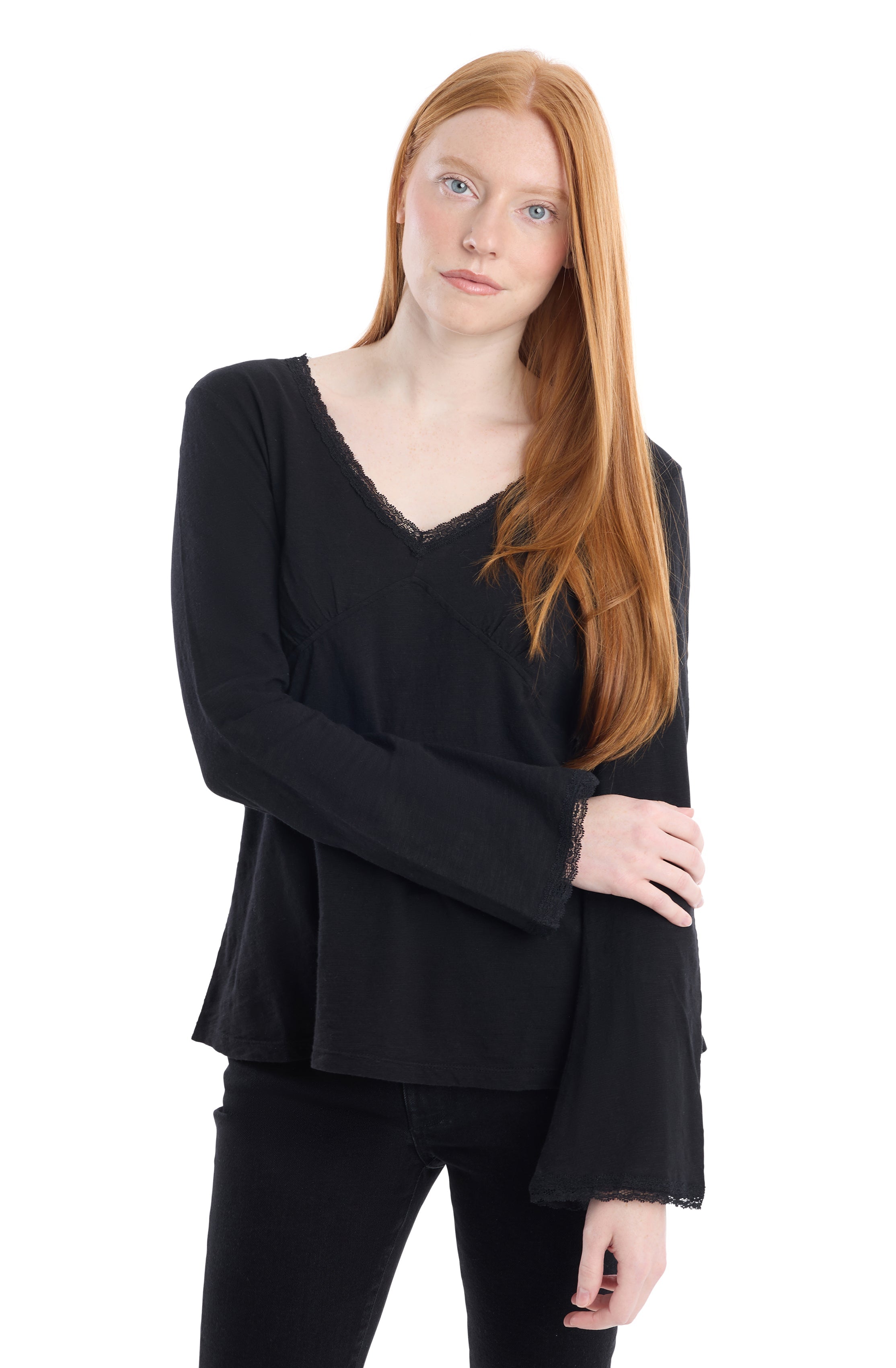 V-Neck Long Sleeve Empire