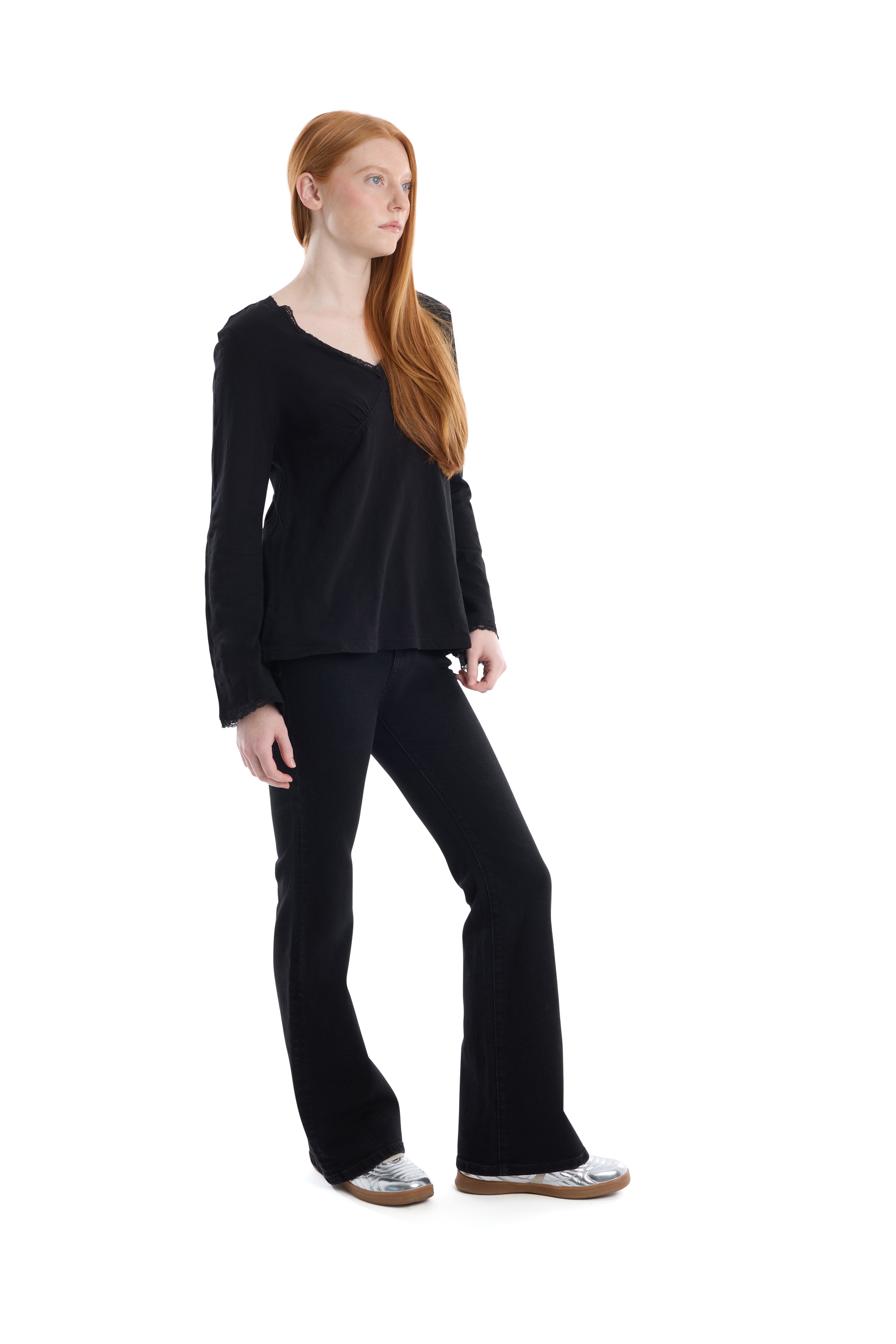 V-Neck Long Sleeve Empire