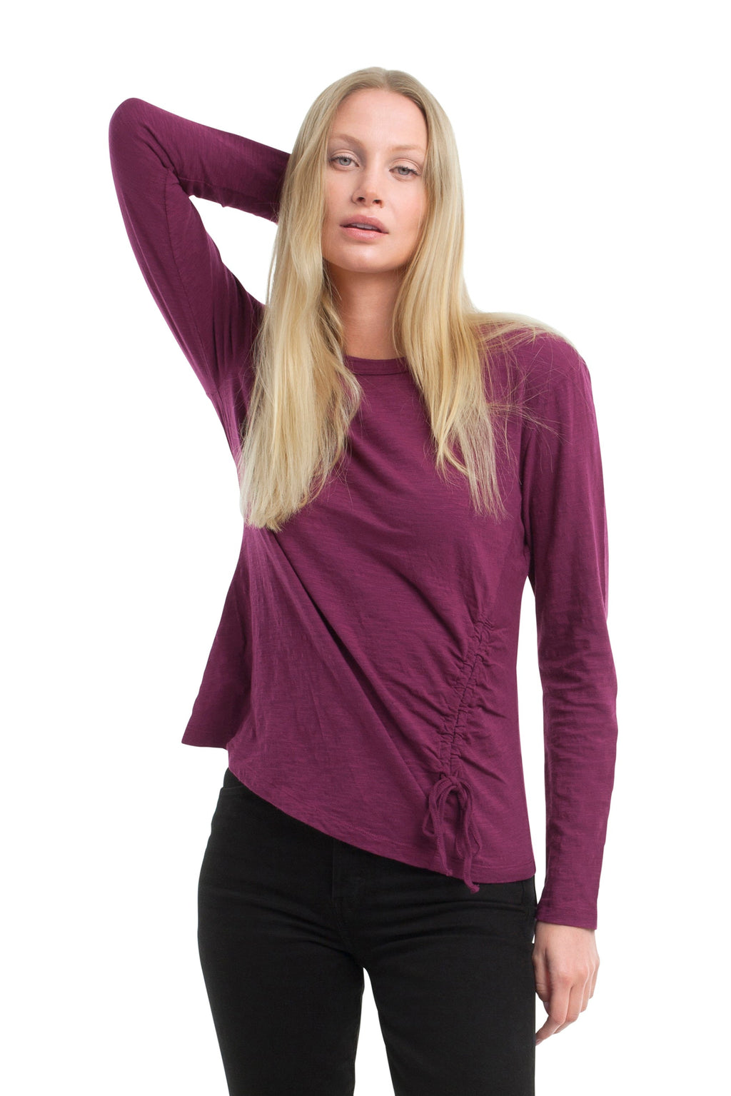 Long Sleeve Ruched Side