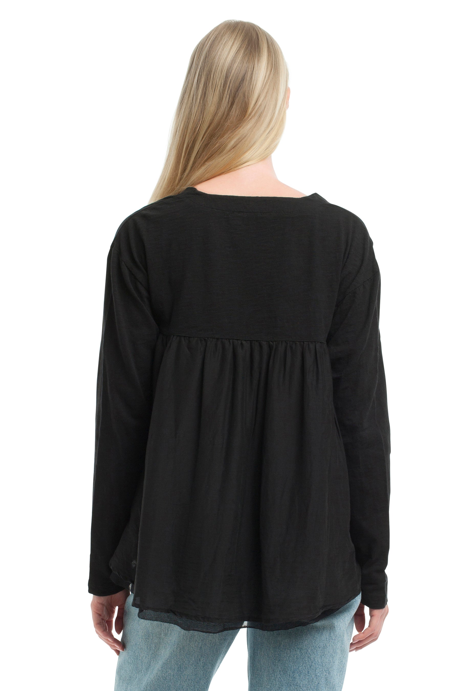 Button Front Mixed Cardigan