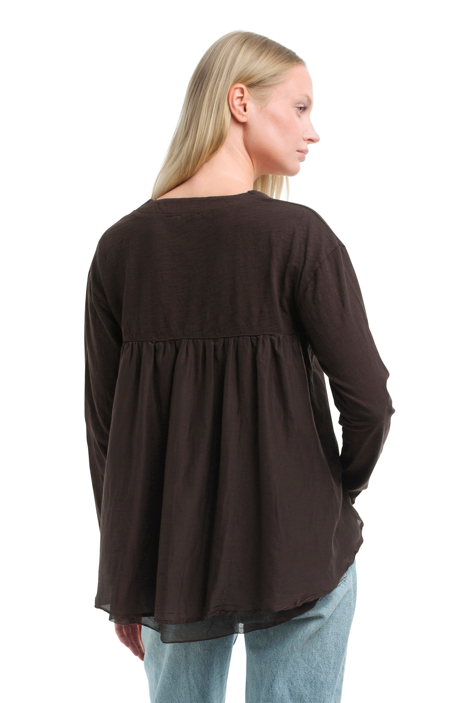Button Front Mixed Cardigan