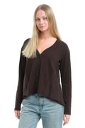 Button Front Mixed Cardigan
