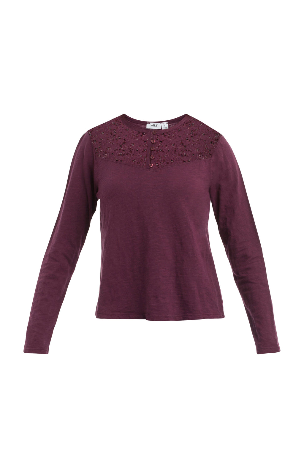 Lace Yoke Henley Tee