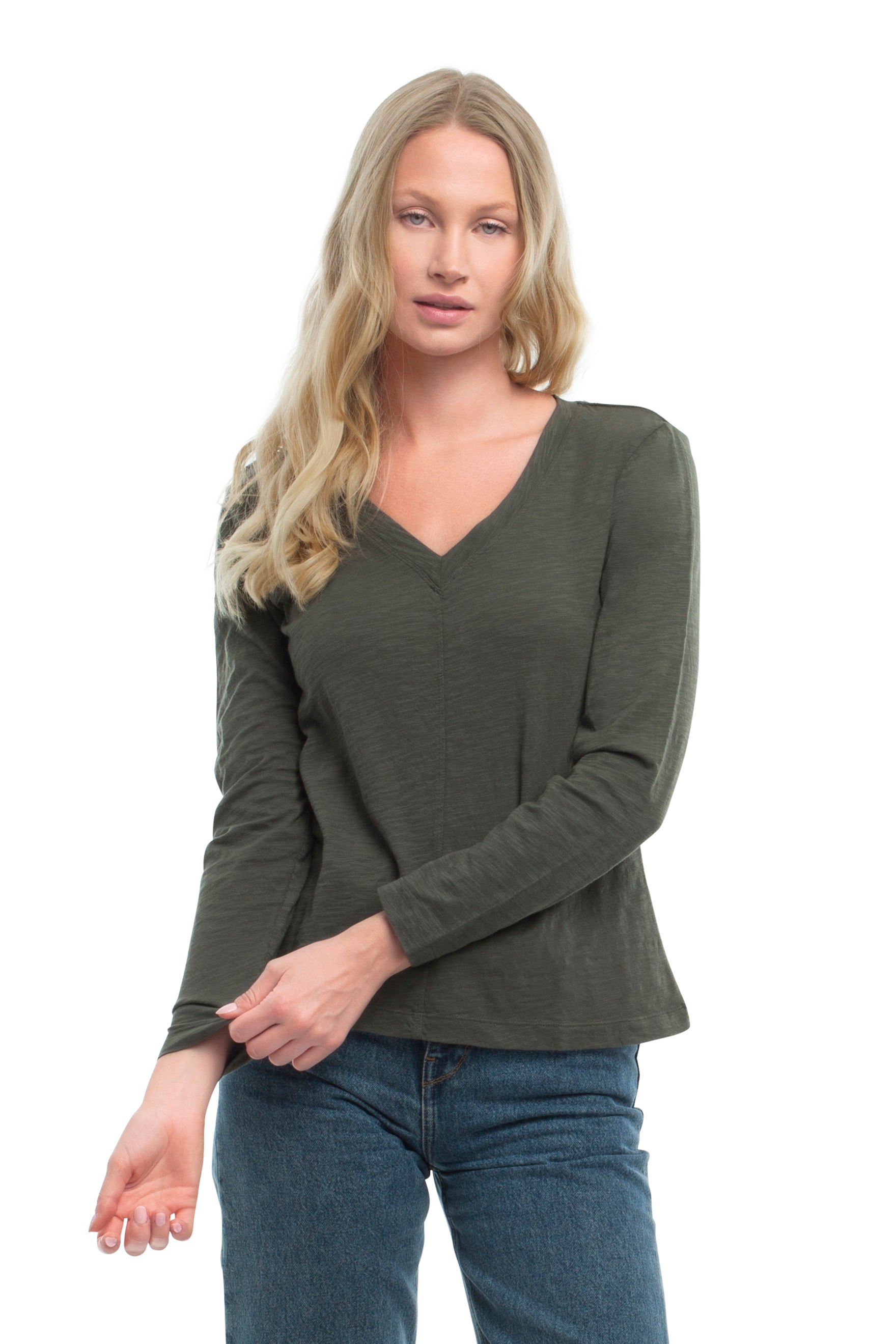 Deep v slim tee