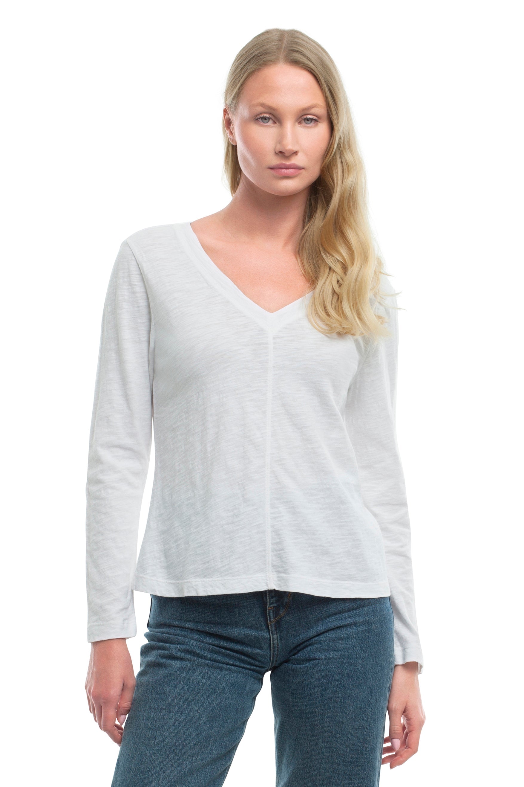 Deep v slim tee