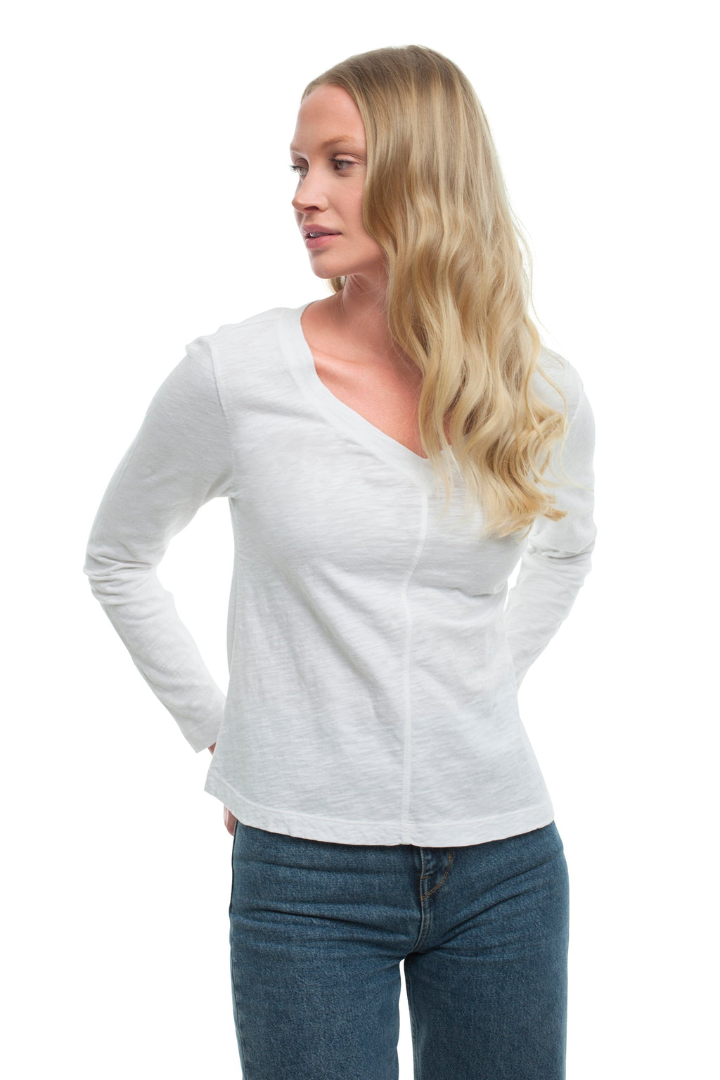 Deep v slim tee