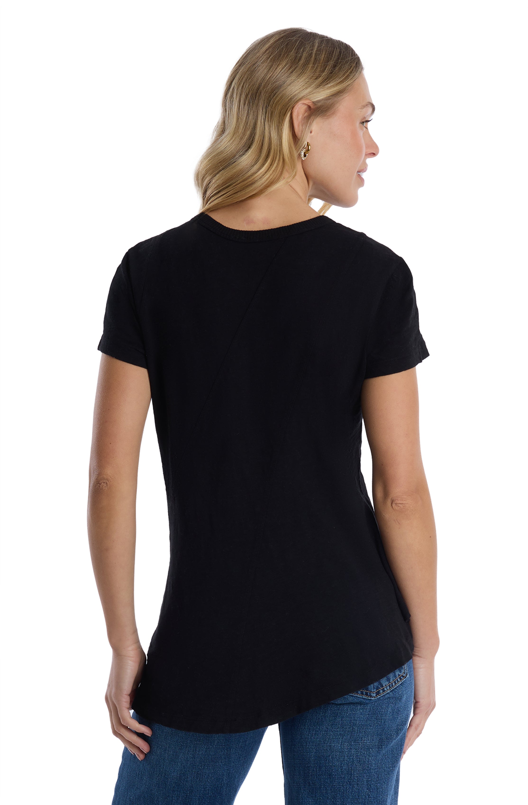 Round neck short sleeve tee