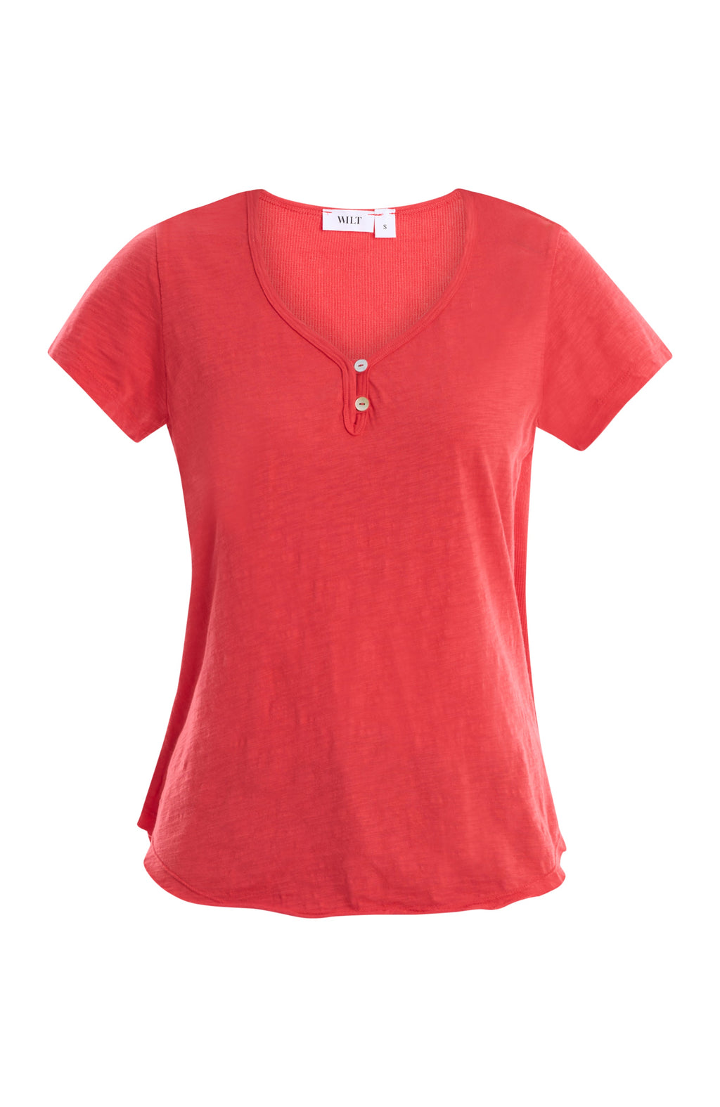 V-neck henley short sleeve