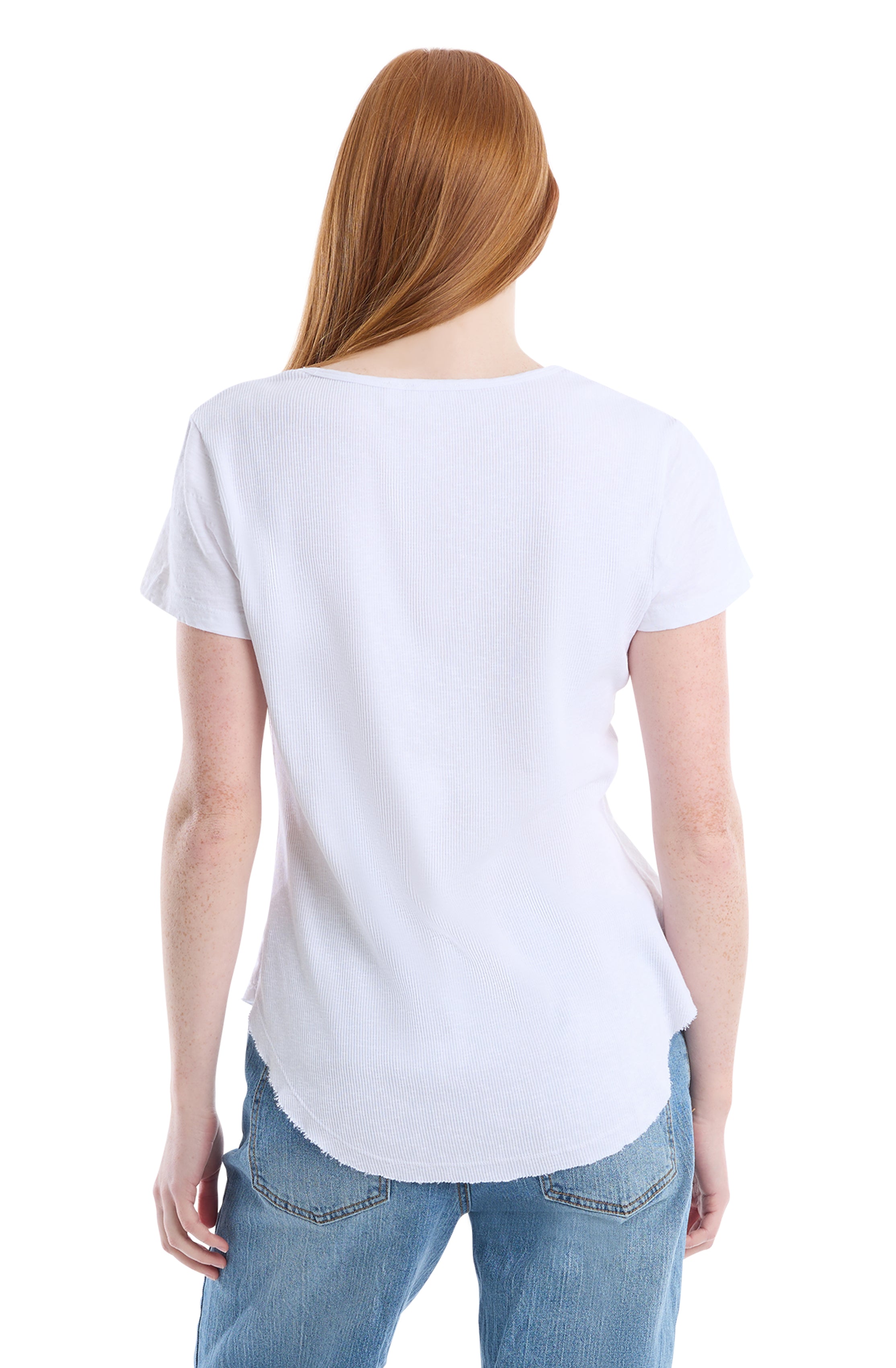 V-neck henley short sleeve